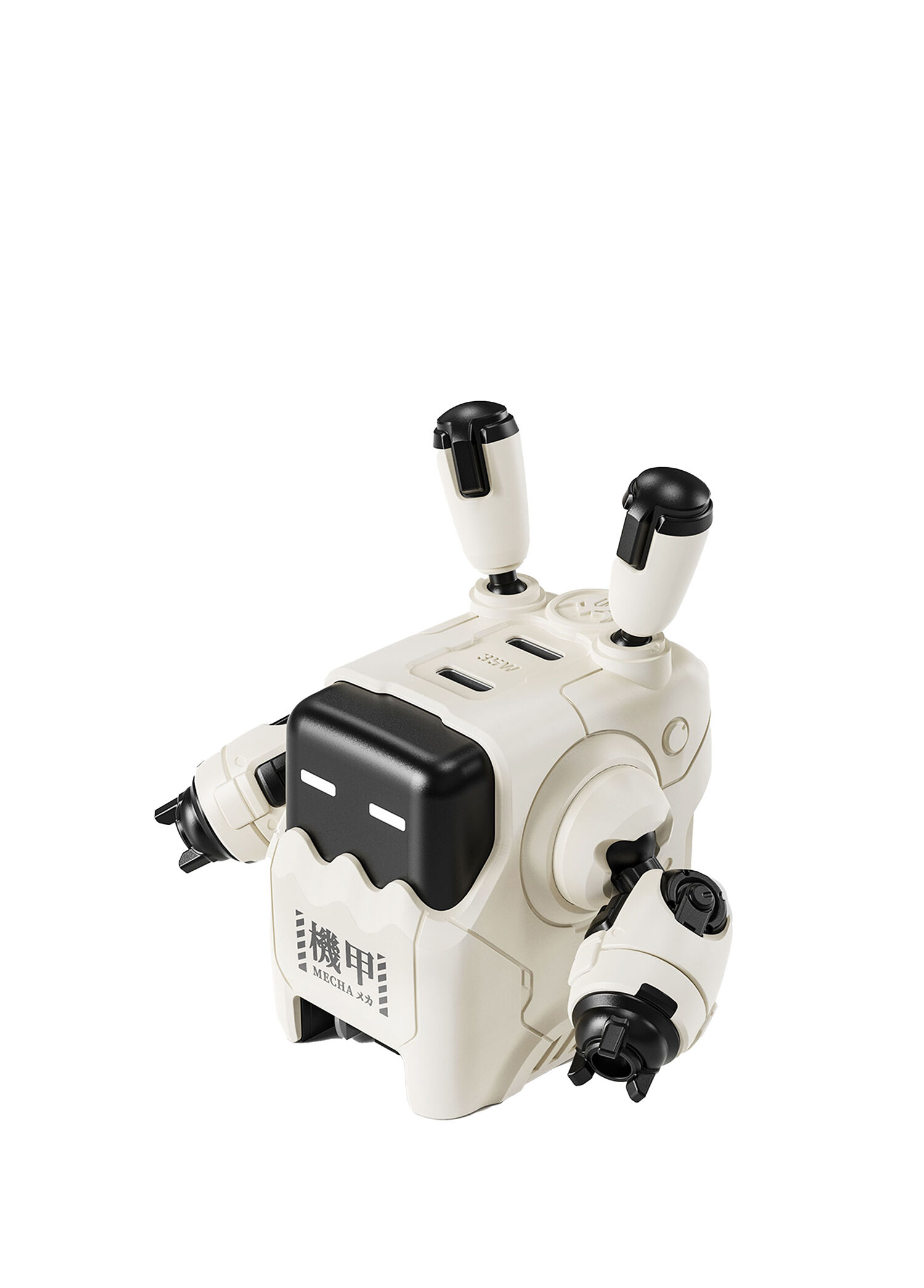 Delta35 Beyaz Robot Figürlü Hızlı Şarj Adaptörü 35W