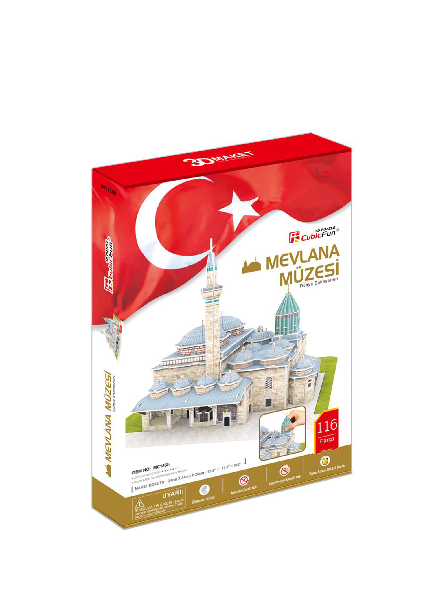 Mevlana Türbesi 3D Puzzle 116 Parça