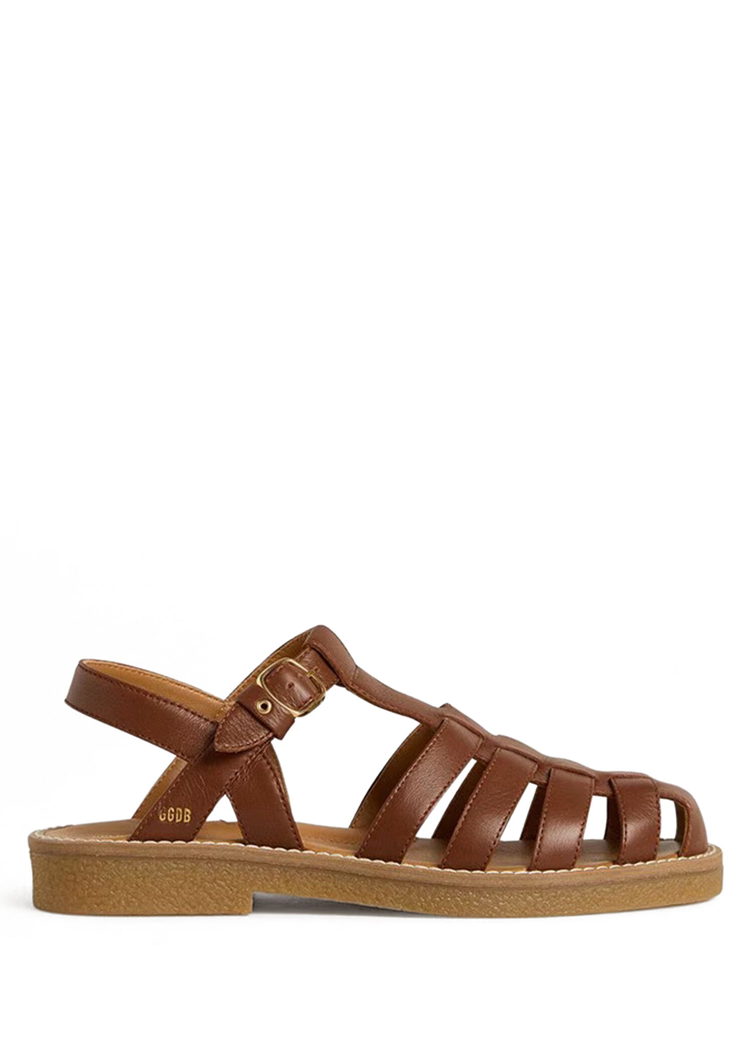 Kahverengi Unisex Çocuk Deri Sandalet
