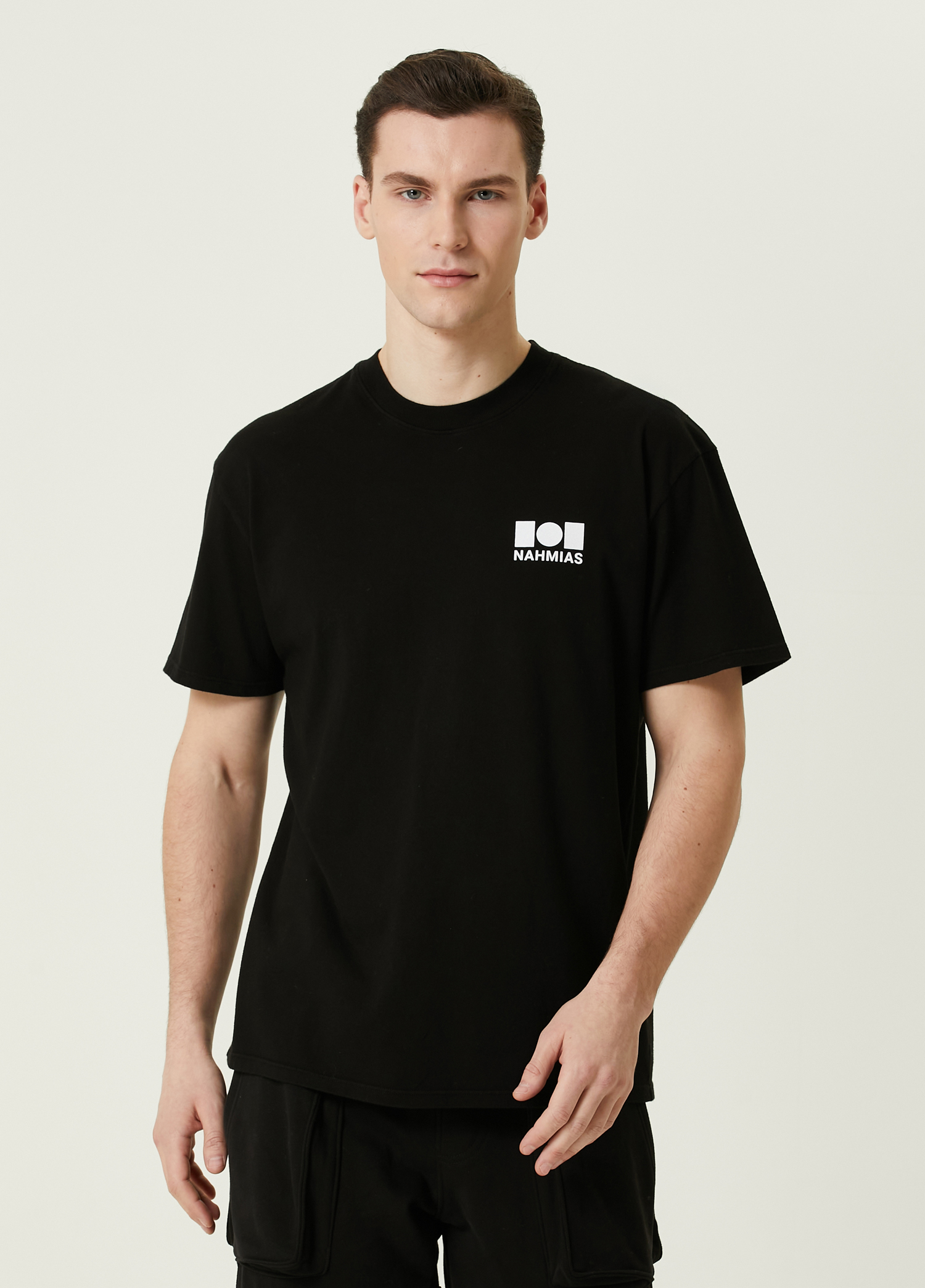 Siyah Logo Baskılı T-shirt