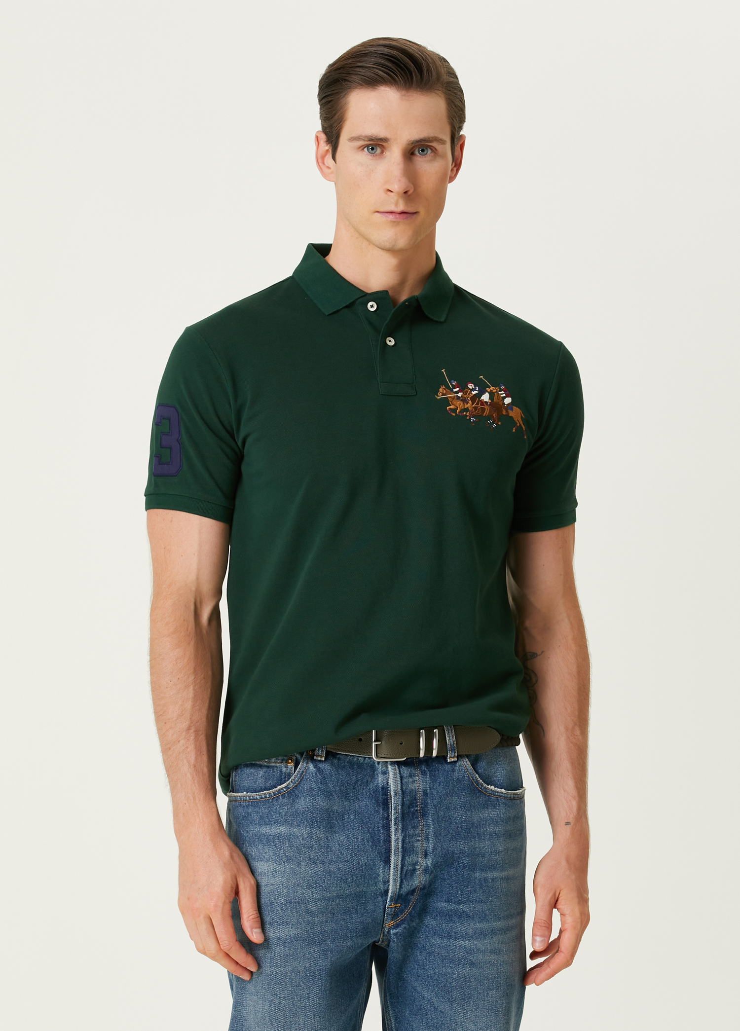 Koyu Yeşil Polo Yaka T-shirt