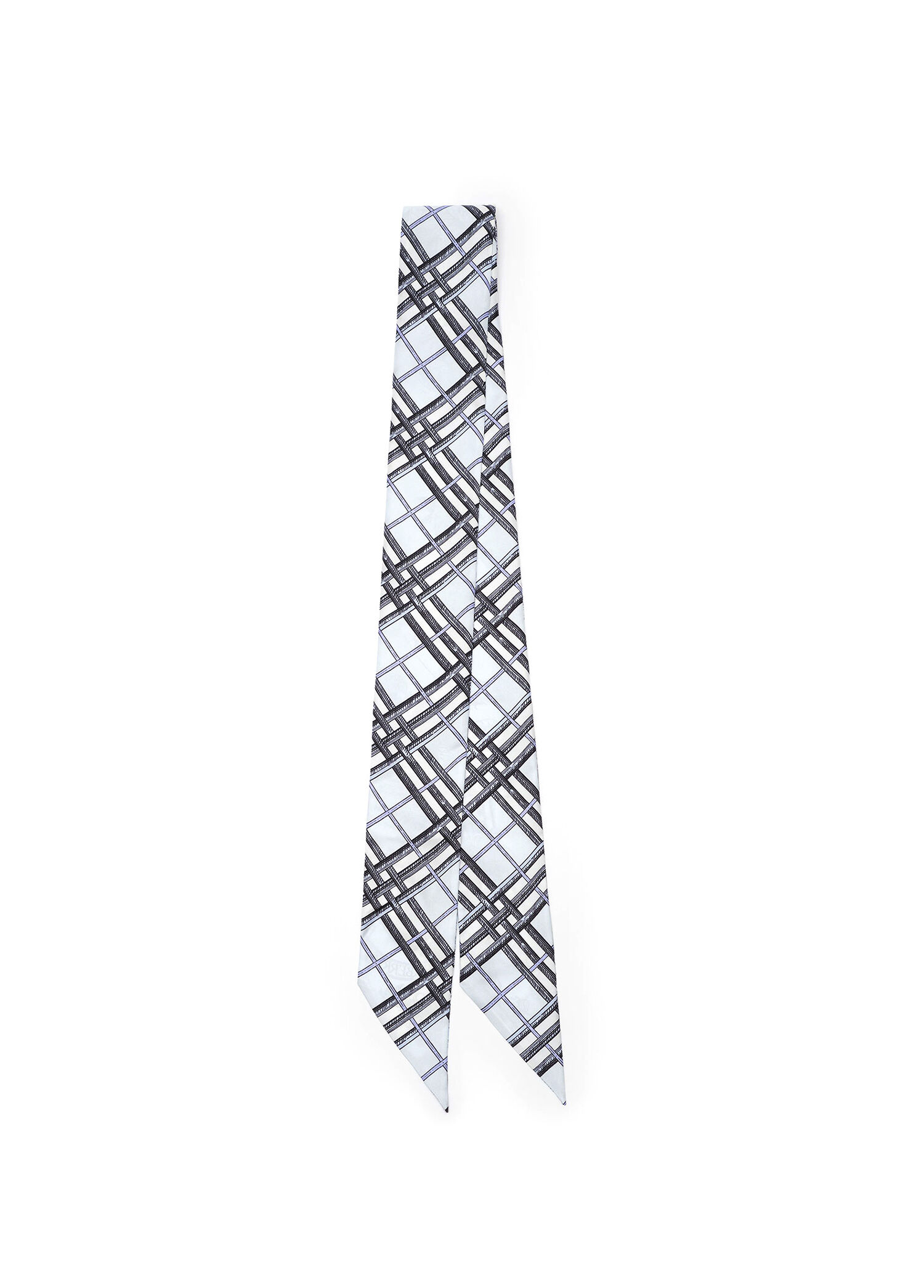 Skinny Reversible Etched Knight Silk Mavi Kadın Fular
