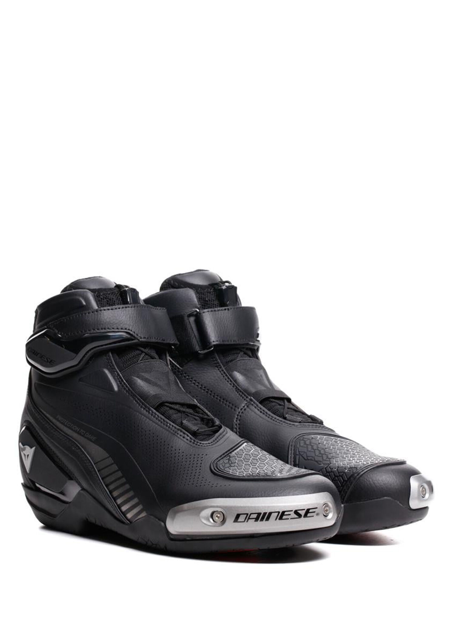 Superya Black Anthracite Deri Erkek Motosiklet Ayakkabısı