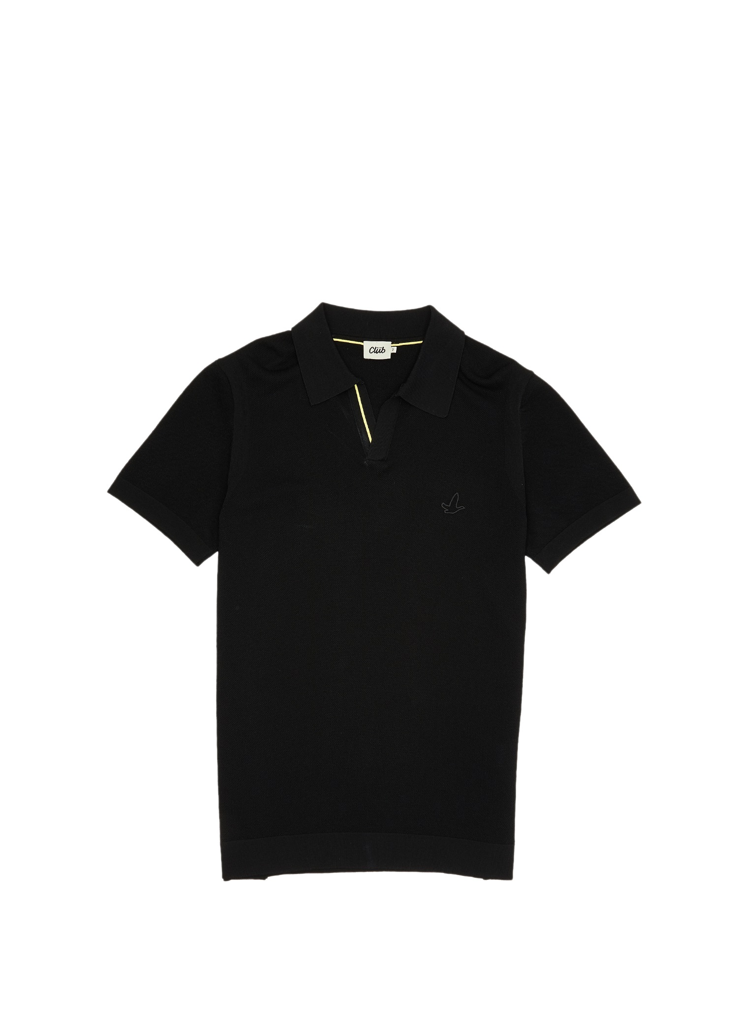 Siyah Polo Yaka Kısa Kollu Triko_6