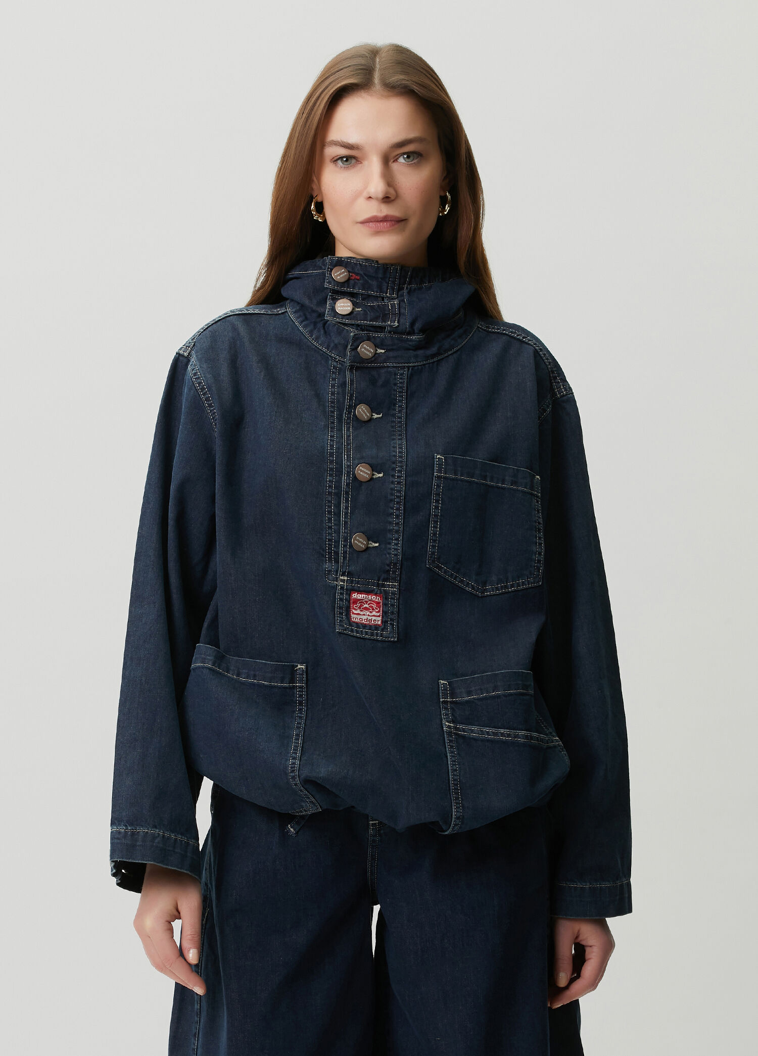 Briar Lacivert Kapüşonlu Denim Ceket