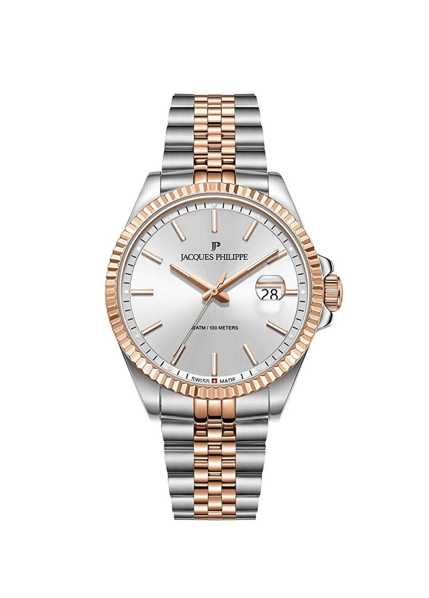 JPQGS597328V2 Metalik Gri Rose Gold Çelik Erkek Kol Saati