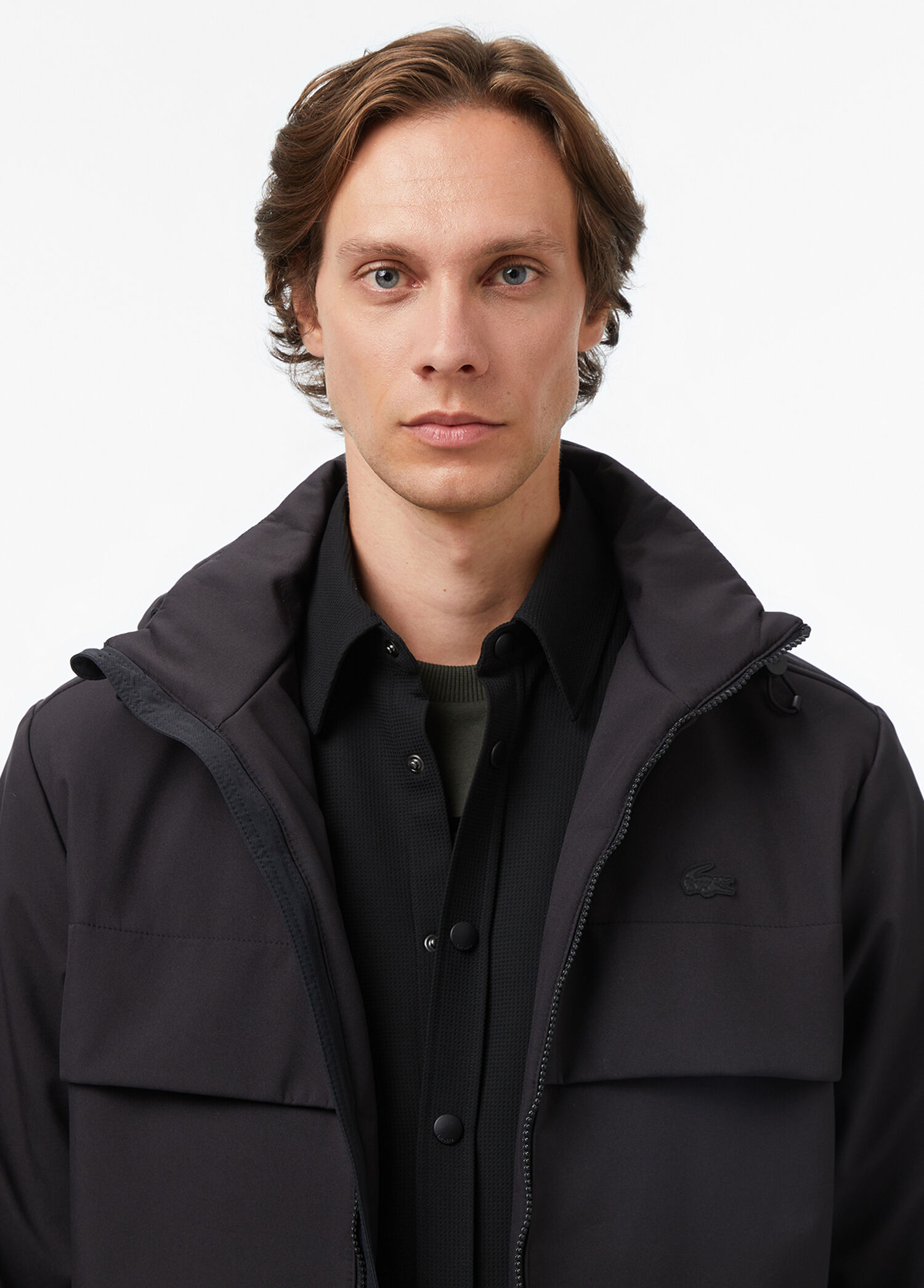 Lacoste Siyah-031 Erkek Siyah Kapüşonlu Erkek Yağmurluk 1848629