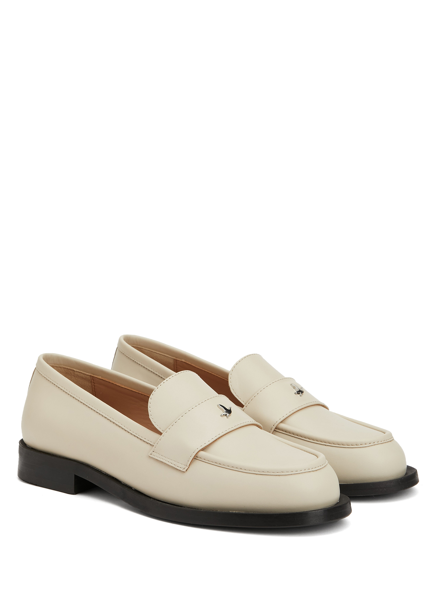 Ekru Kadın Deri Loafer_1