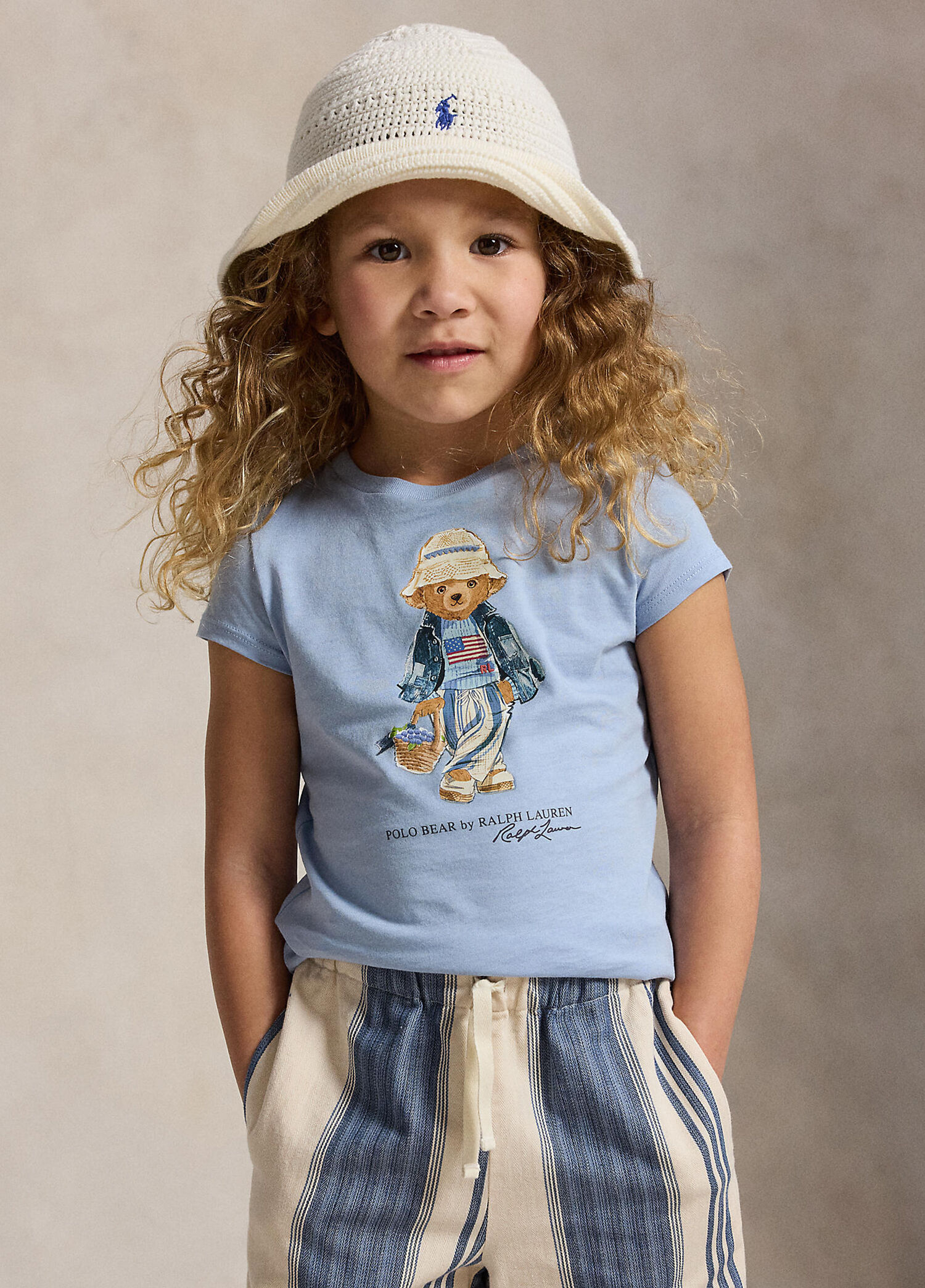 Mavi Logolu Kız Çocuk T-shirt