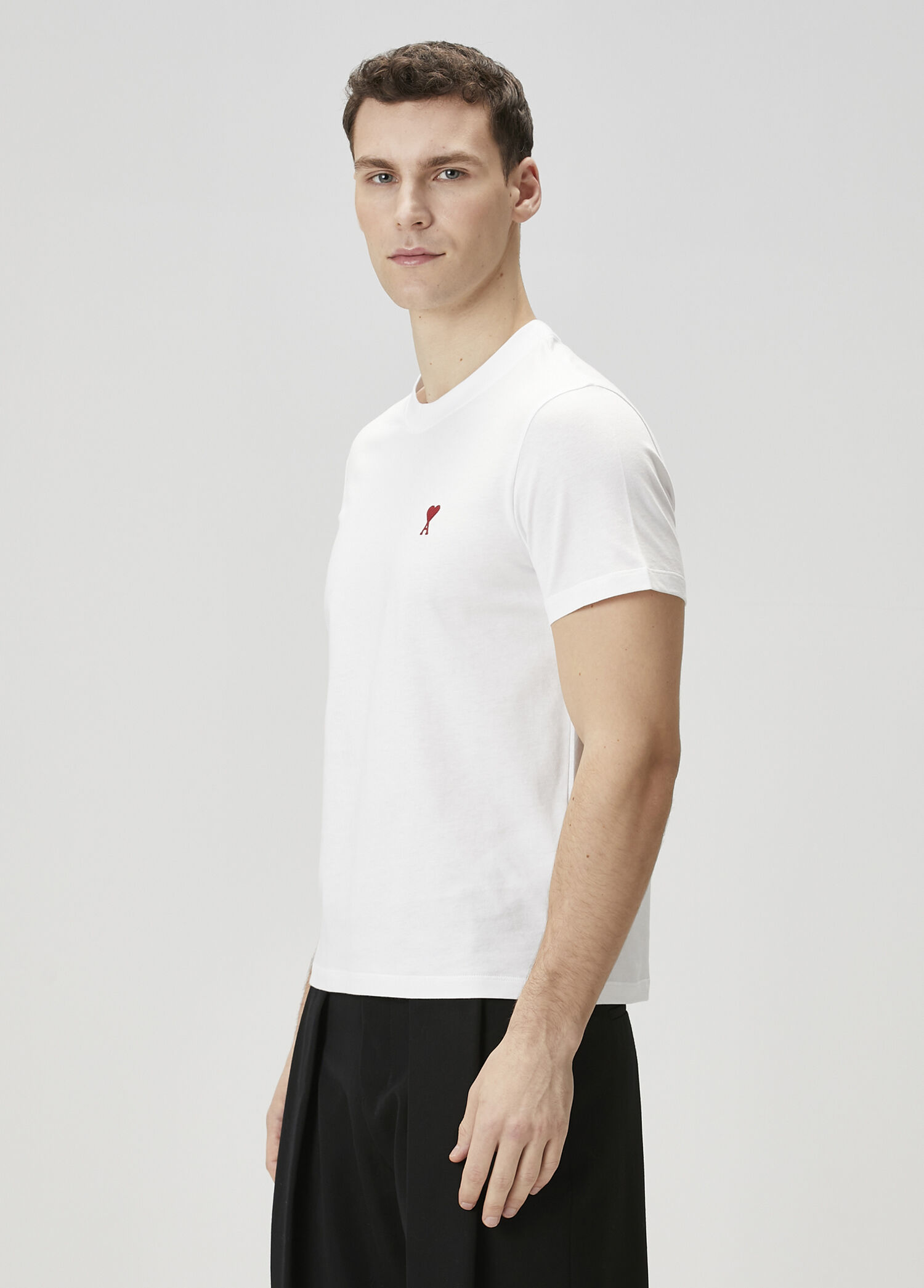White Ami Paris White Men White Organic Cotton T-Shirt 1653336