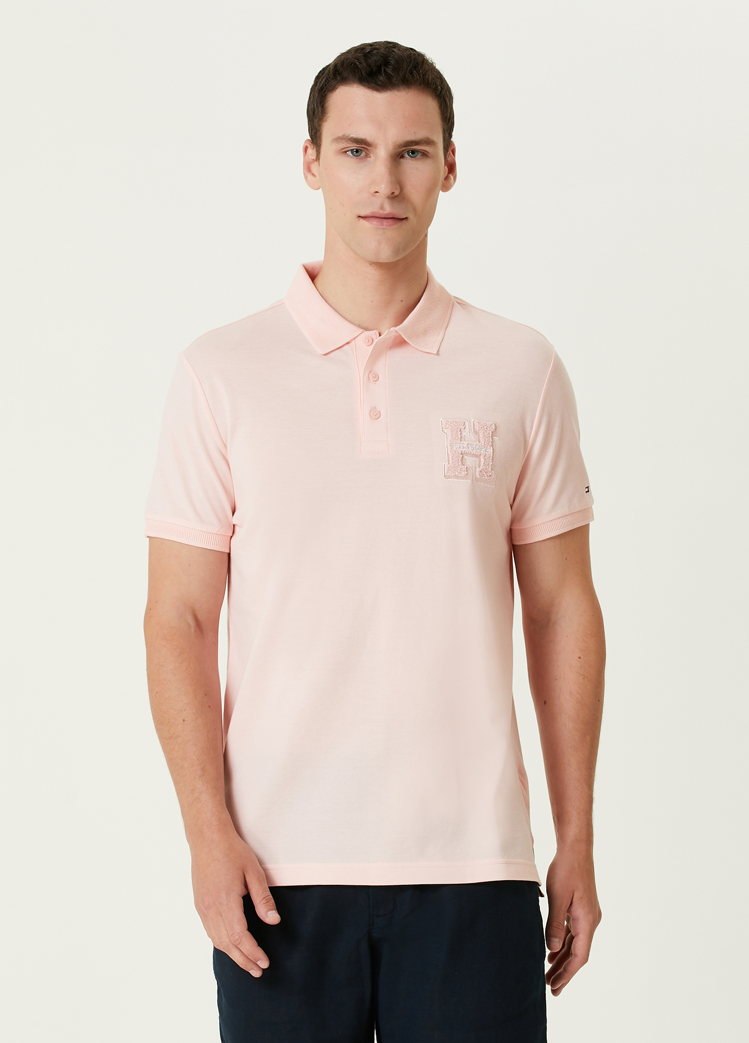 Pembe Polo Yaka T-shirt