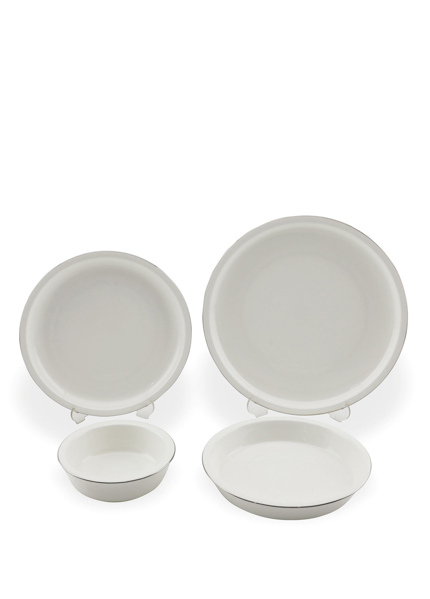 Avalon Platin Bone China Porselen 24 Parça 6 Kişilik Yemek Takımı