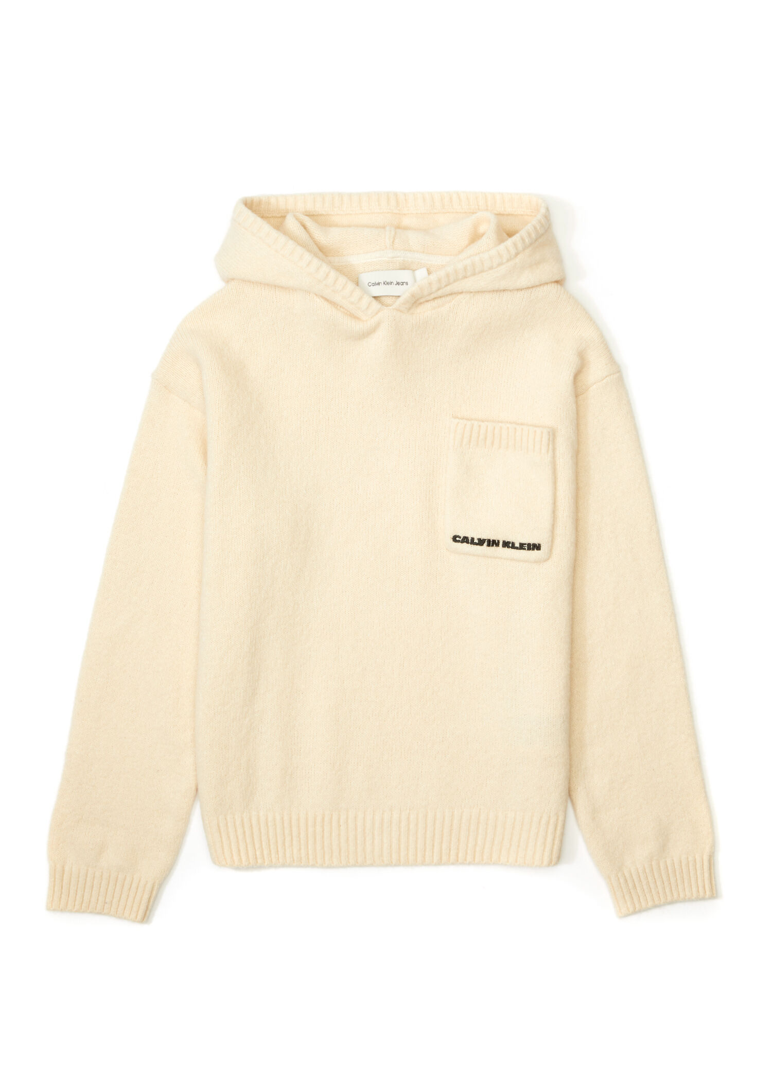 Bej Kapüşonlu Erkek Çocuk Organik Pamuk Sweatshirt