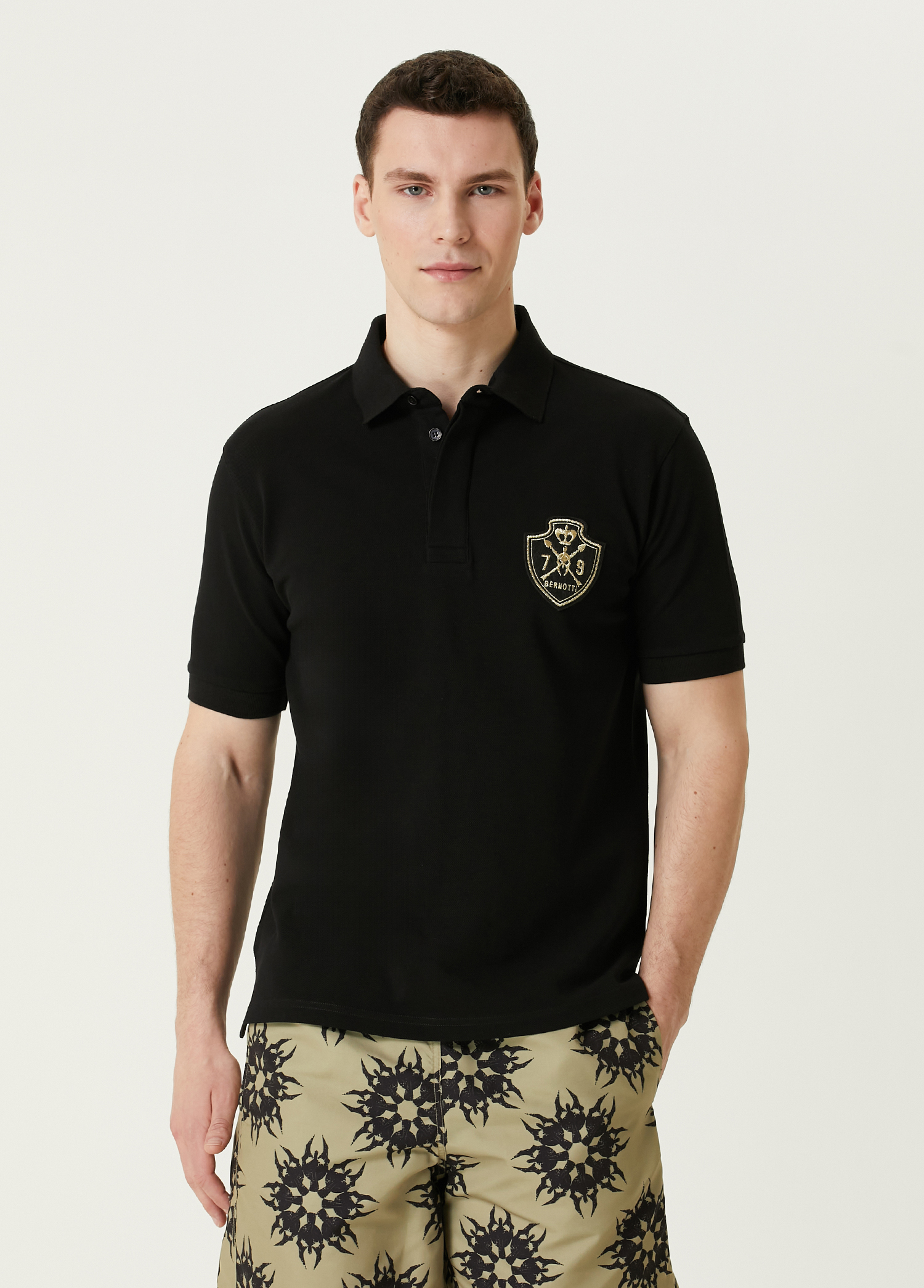 Siyah Polo Yaka T-shirt