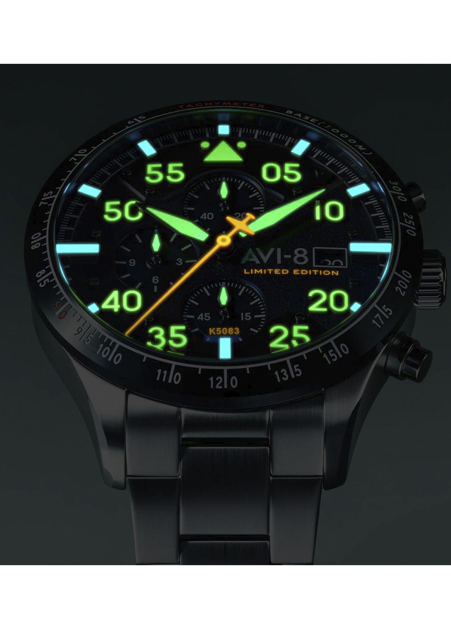 AVI-8 Metalik Gri Erkek AV-4130-22 Metalik Gri Çelik Erkek Kol