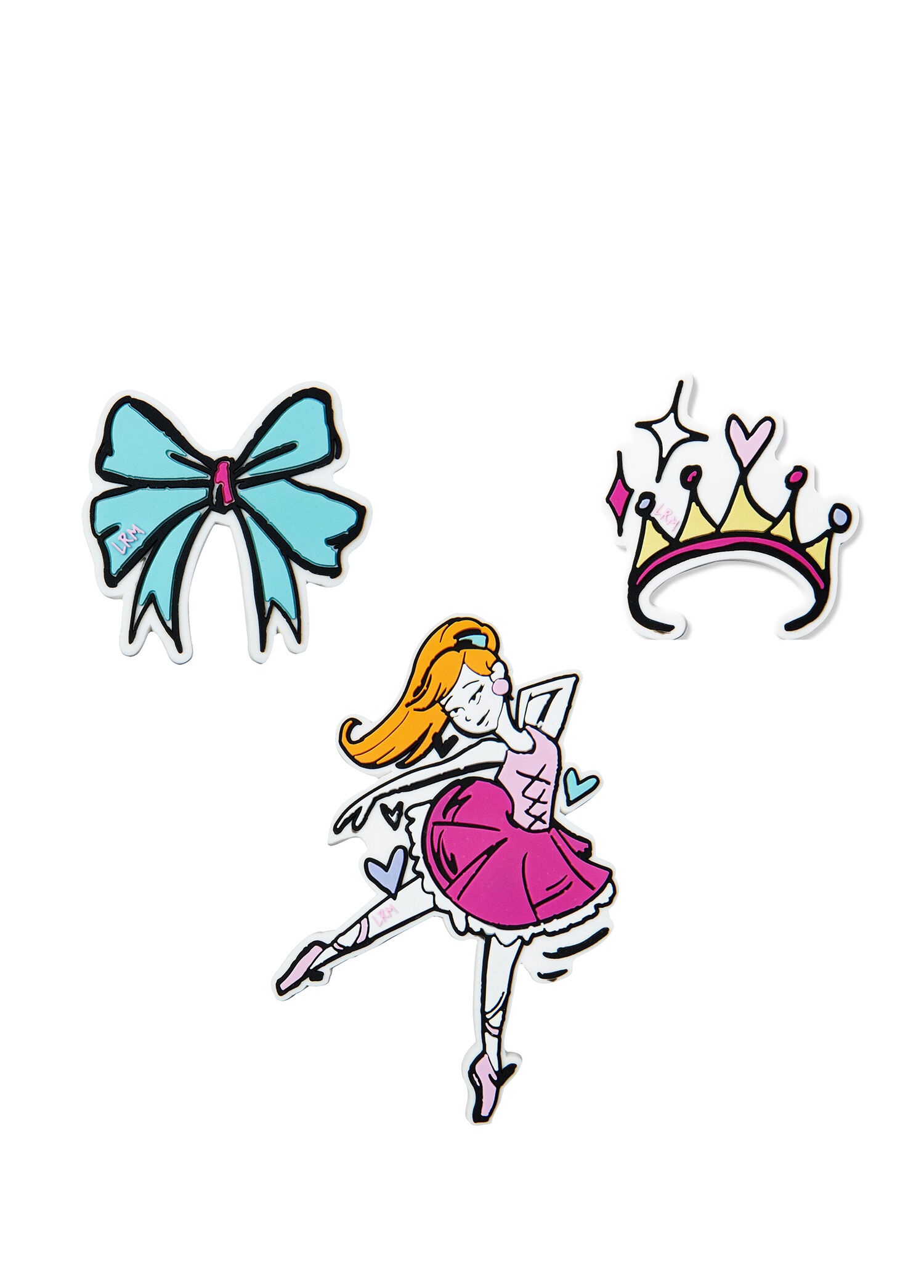 Ballerina 3'lü Çocuk Rozet Set