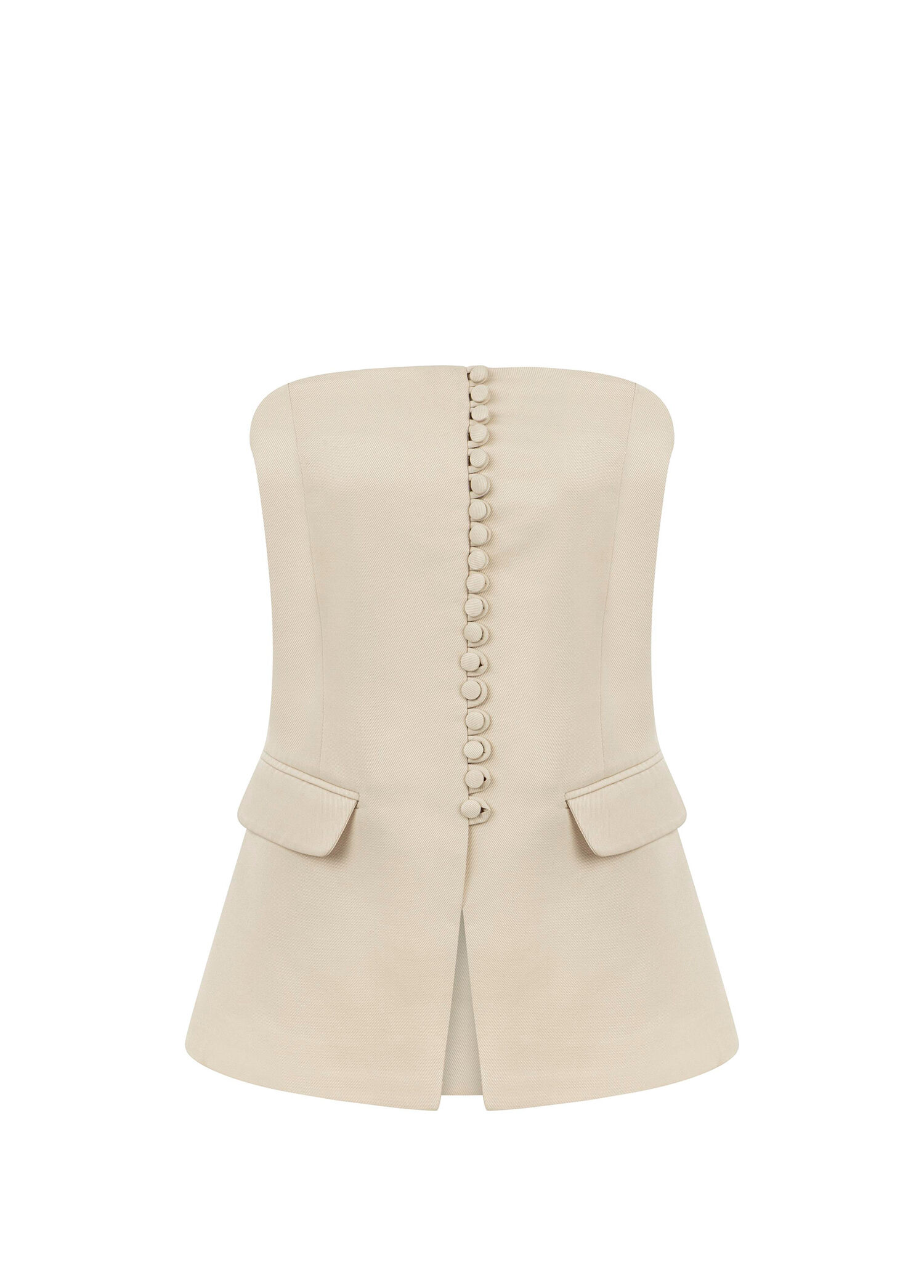 Dakota Top Beige Kadın Straplez Bluz