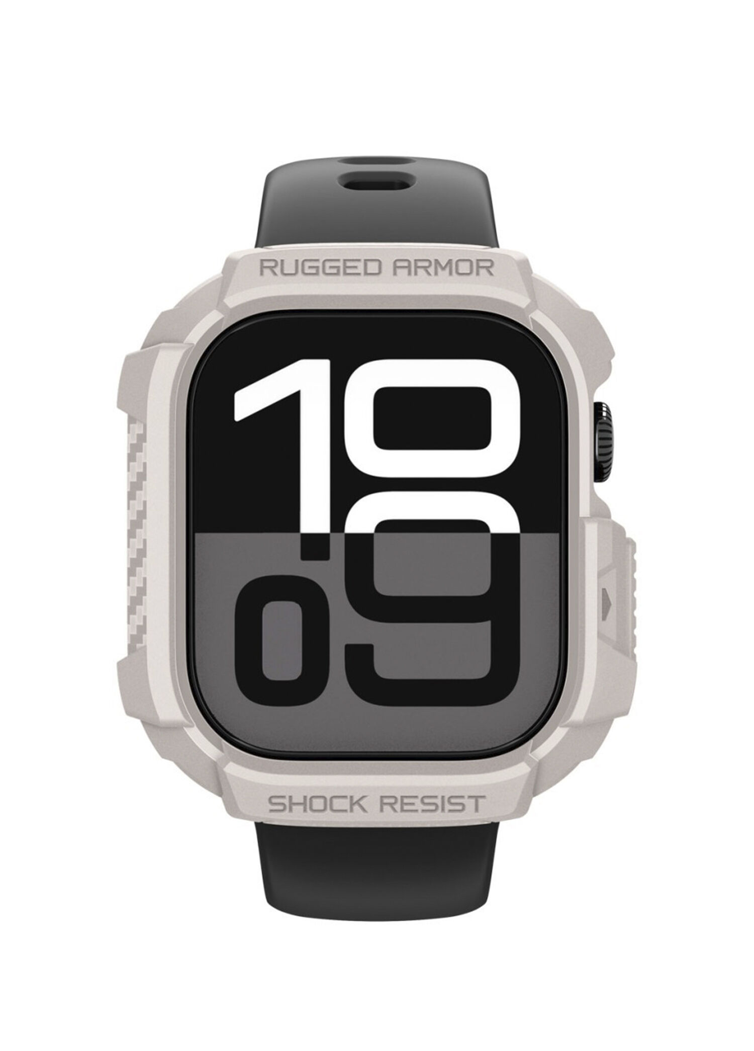 Apple Watch Seri 11/10 ile Uyumlu 42 mm Kılıf Rugged Armor 2 Dune Beige Akıllı Saat Kordon
