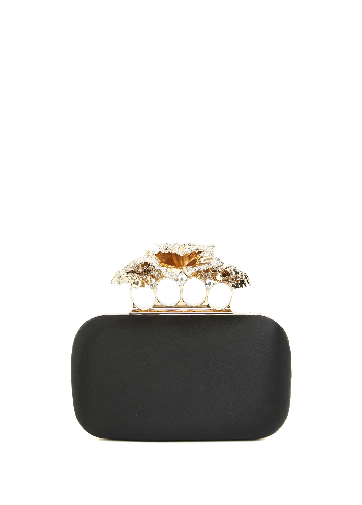 Alexander McQueen - Carnation Knuckle Black Gold Silk Hand Portfolio