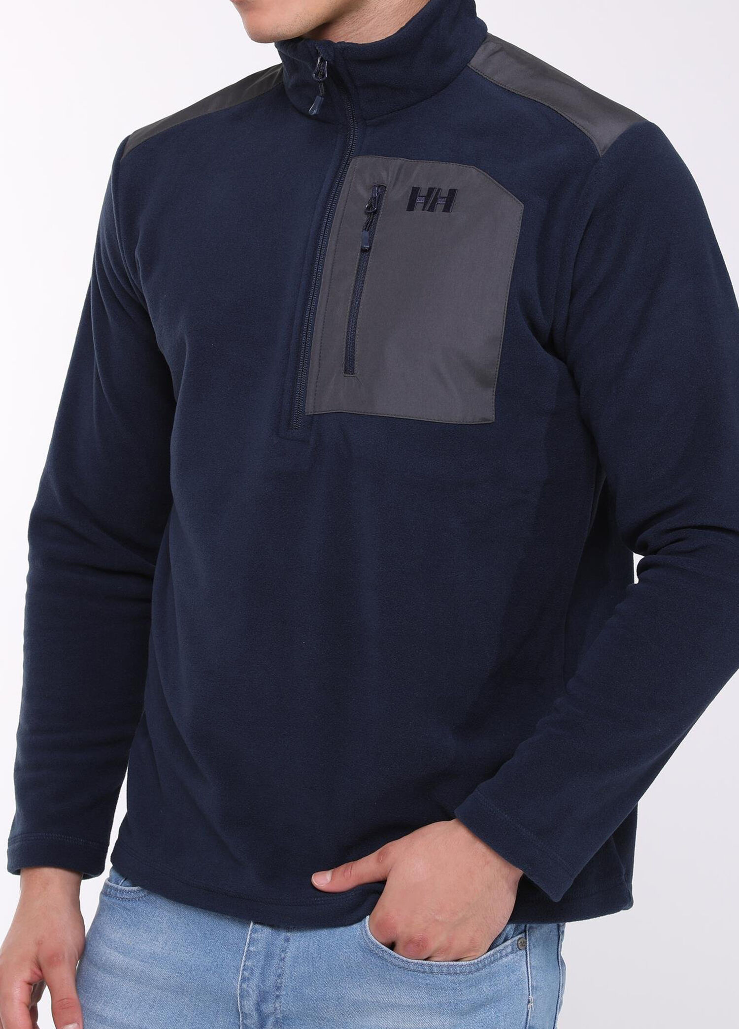 YA−MAN HRF17-P Helly Hansen NAVY Erkek Block Navy Yarım Fermuarlı Erkek Polar