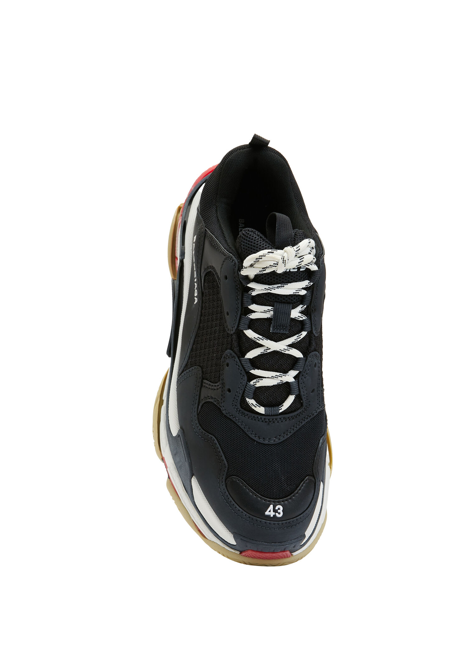 BALENCIAGA Triple S スニーカー 47サイズ ブラック/レッド Balenciaga - Triple S Kırmızı Siyah Erkek Sneaker - Kırmızı-Siyah