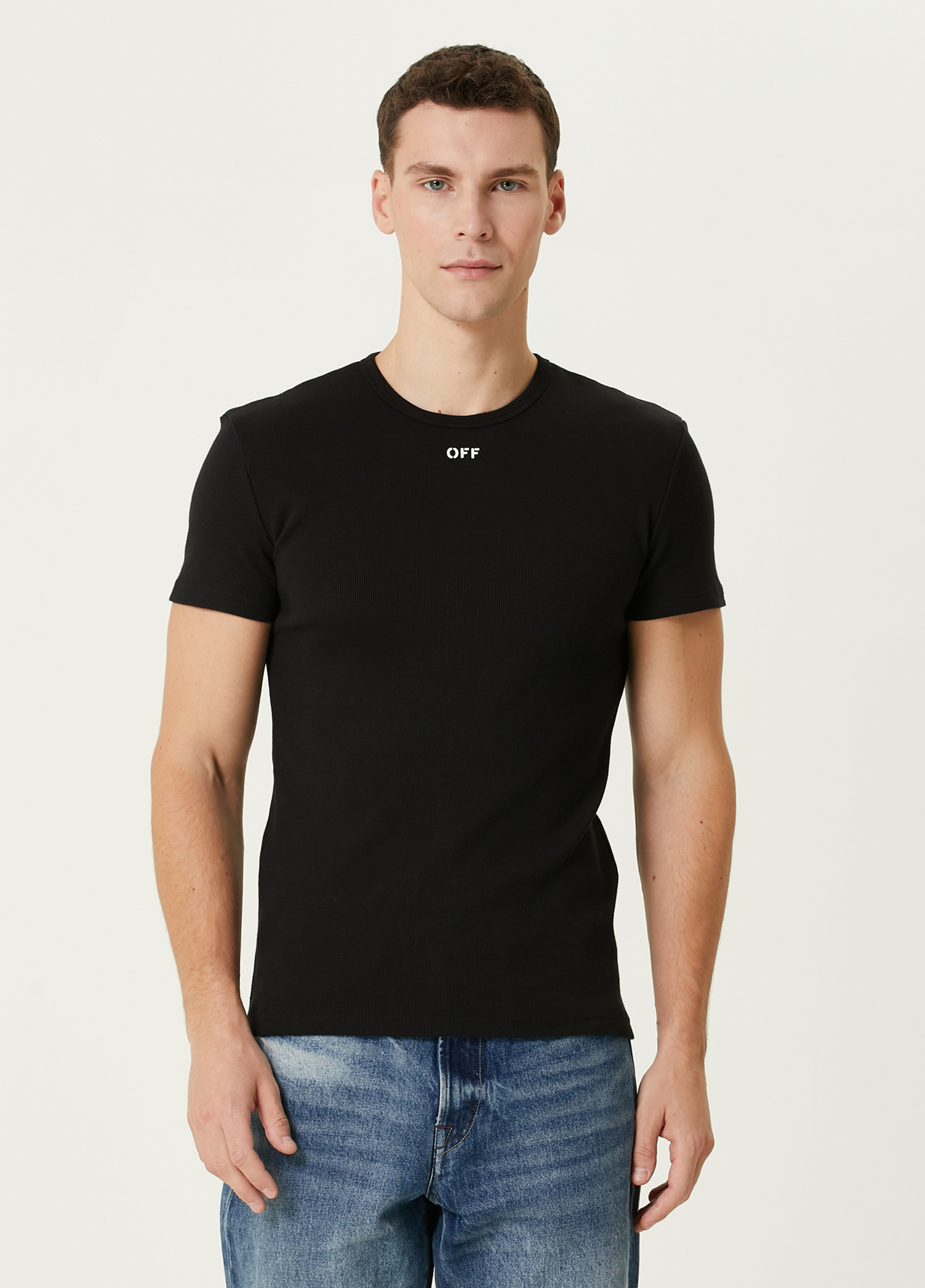 Siyah Logo Baskılı T-shirt