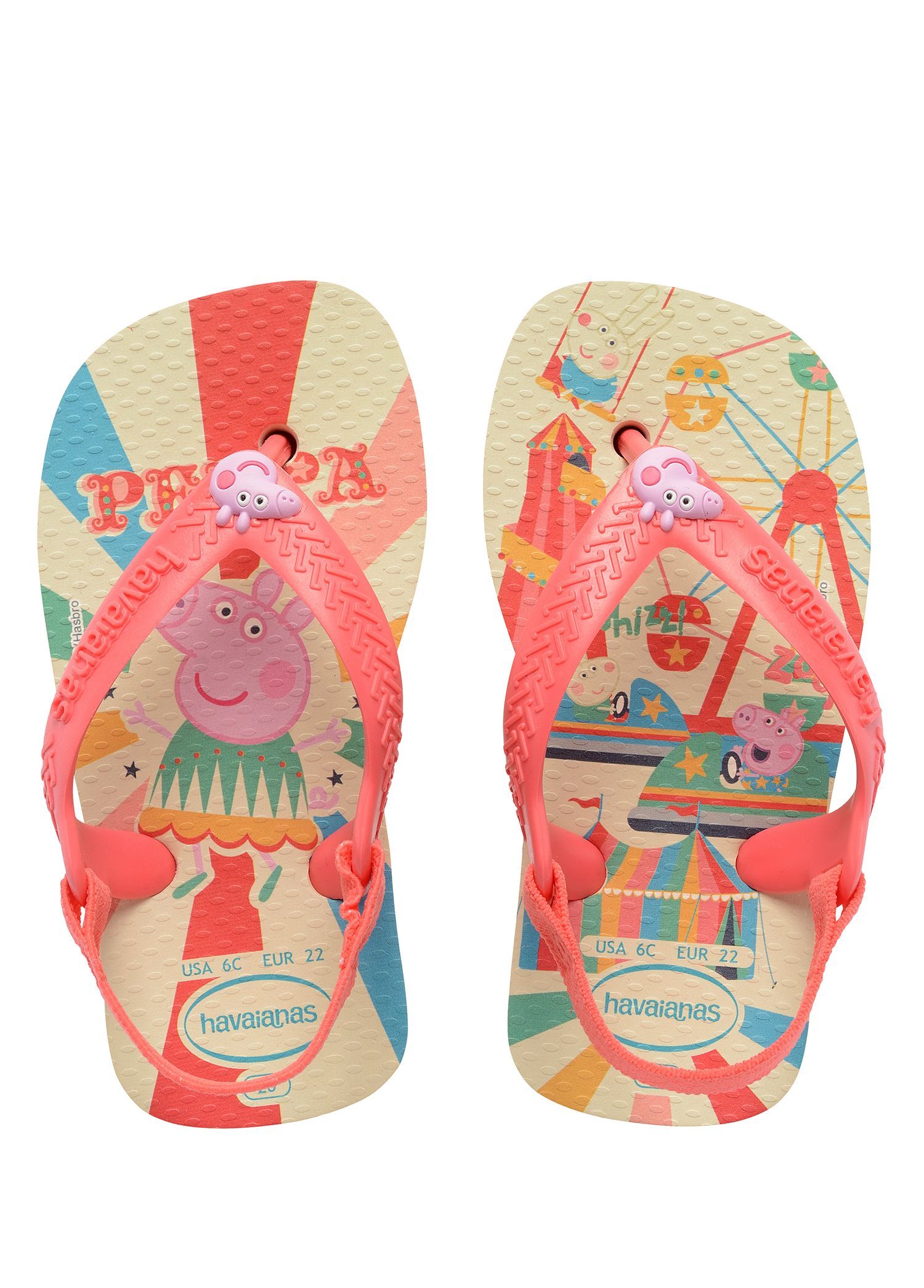 Peppa Pig Beyaz Unisex Bebek Plaj Terliği