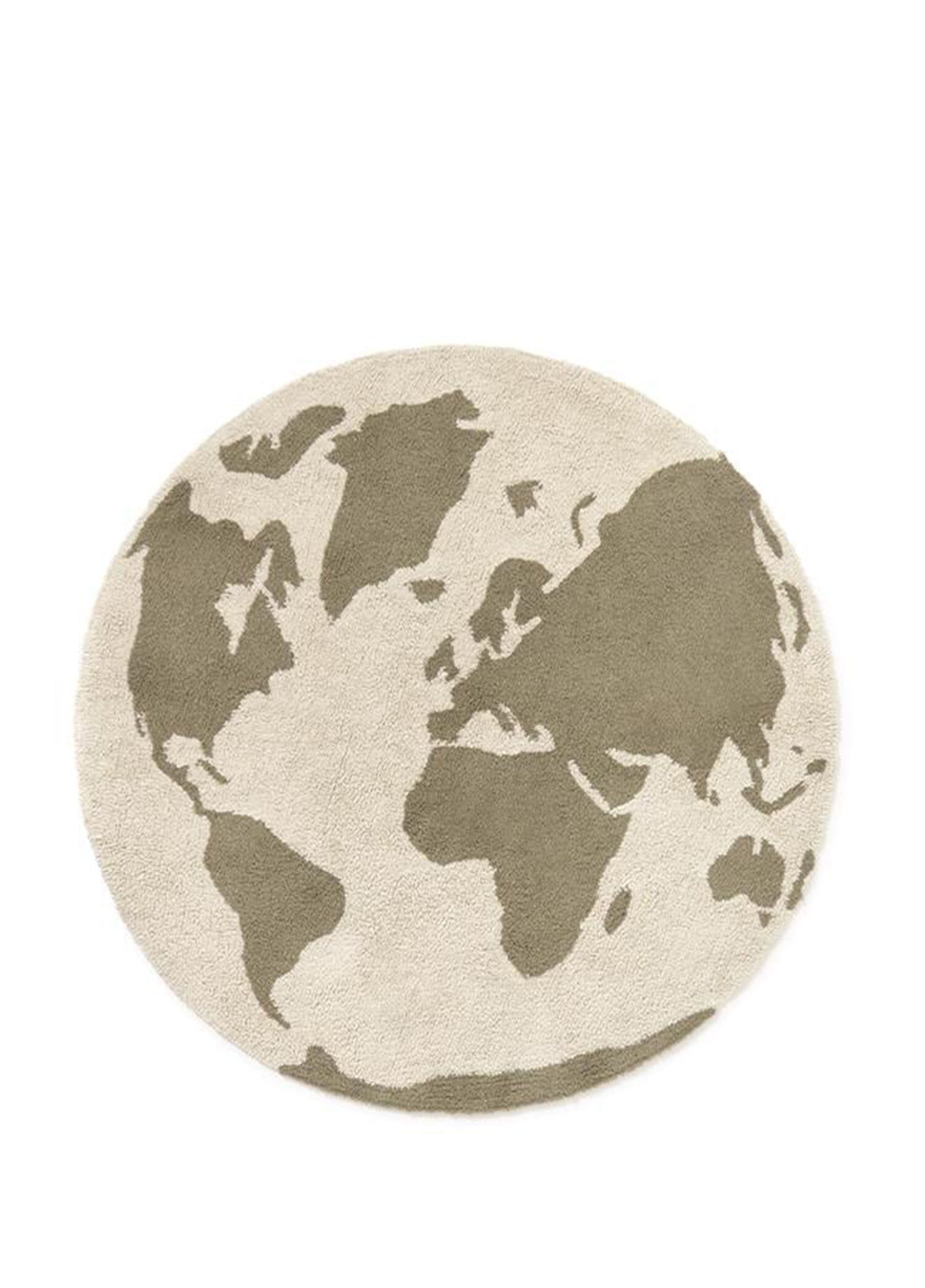 World Map Rugcycled Pamuklu Çocuk Odası Halısı 120 cm