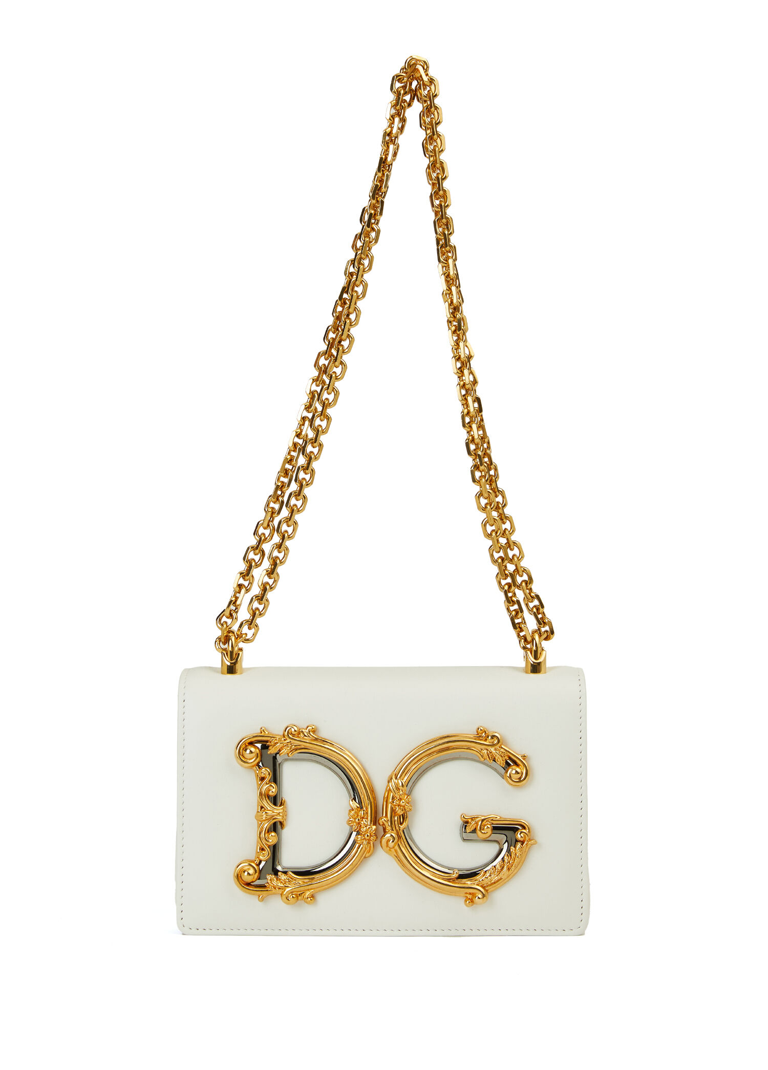 DG Girls Beyaz Kadın Deri Çanta