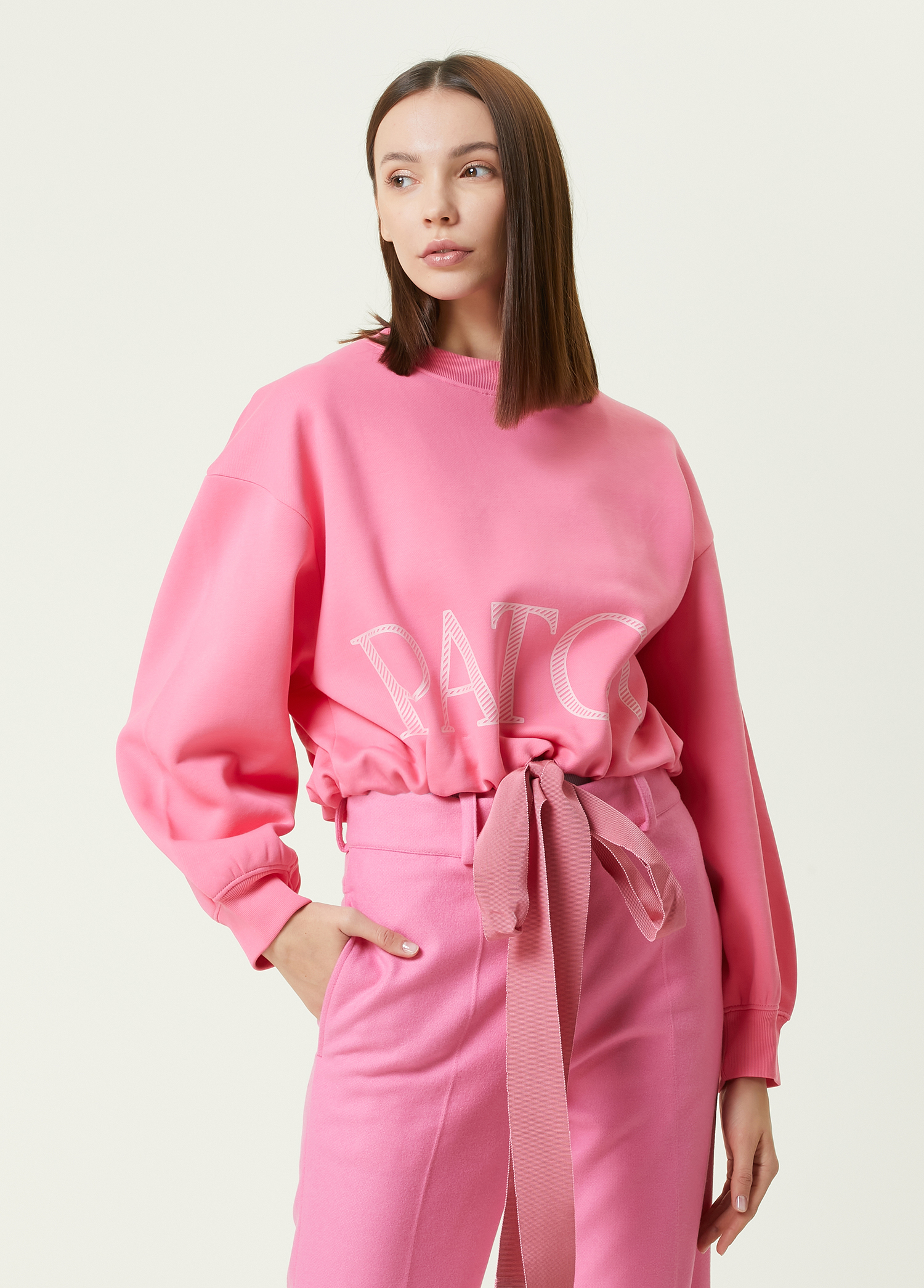 Pembe Logolu Sweatshirt