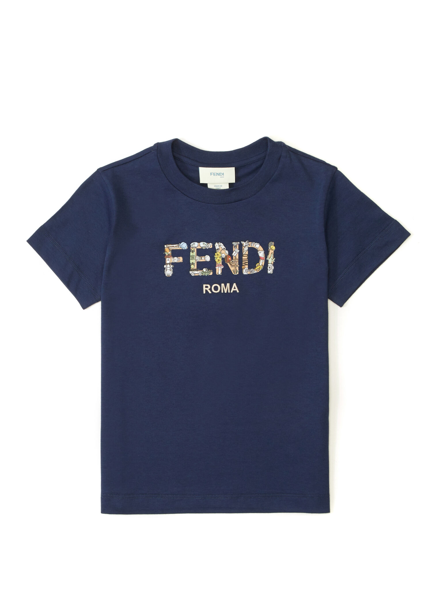Fendi - Lacivert Erkek Çocuk T-shirt - Lacivert