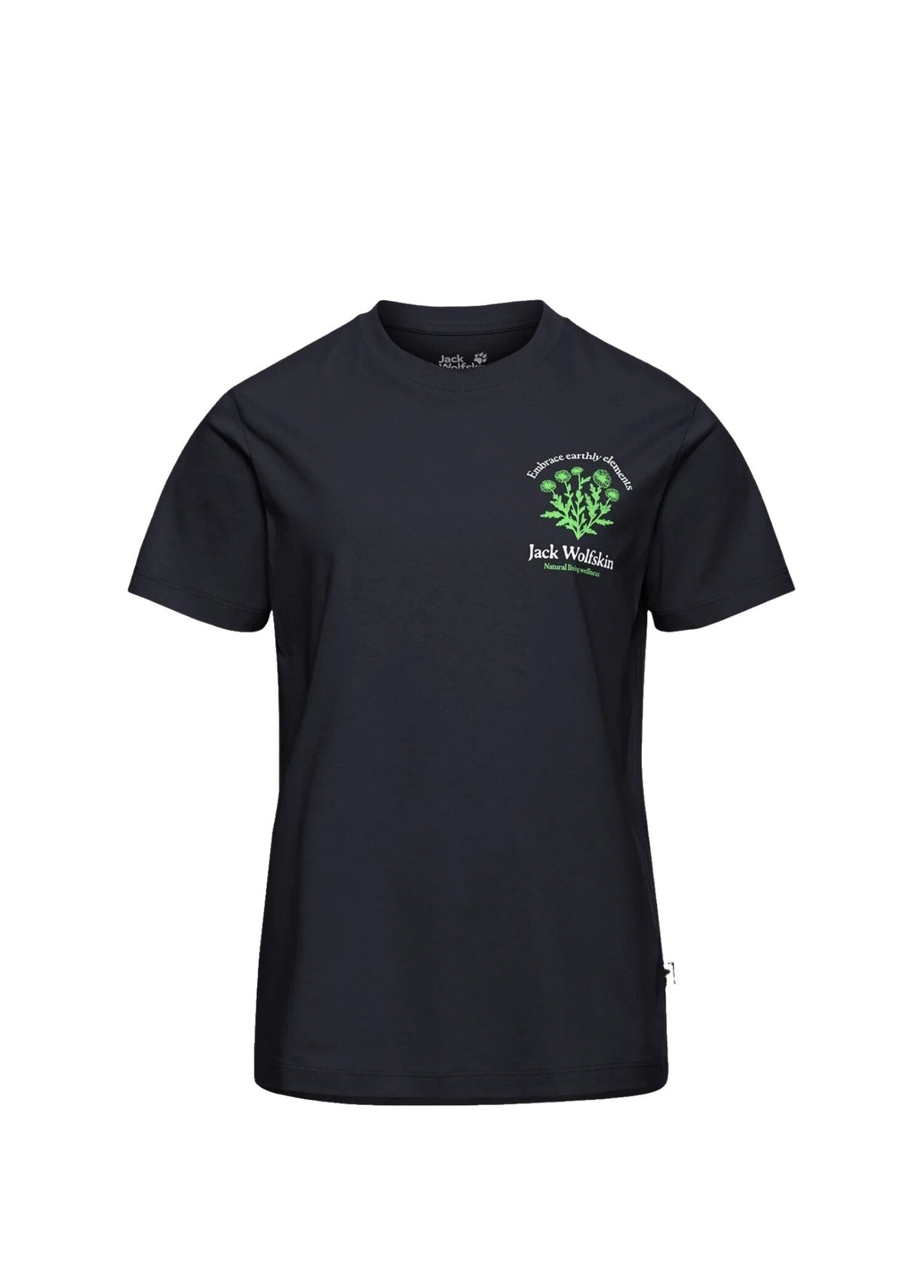 Carefree T Baskılı Siyah Kısa Kollu Kadın T-shirt