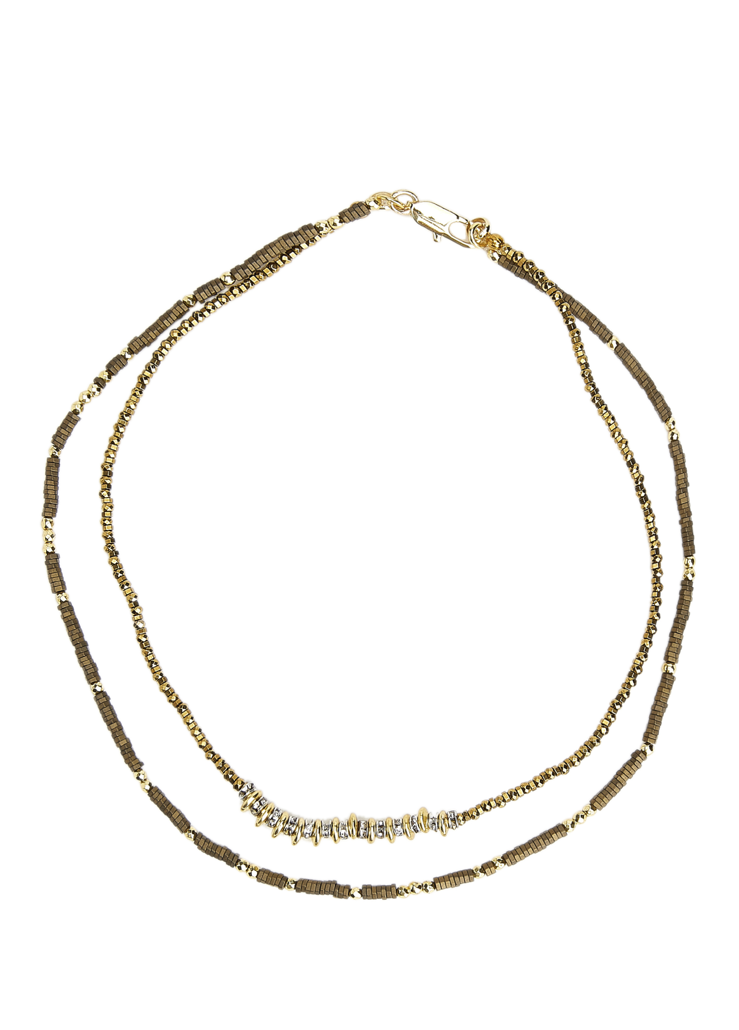Gold Taşlı Kadın Kolye_1