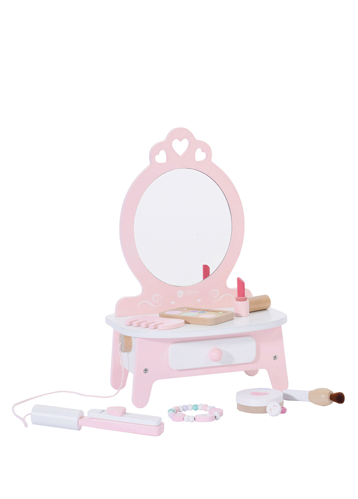 Pembe Makyaj Masası Ahşap Oyuncak