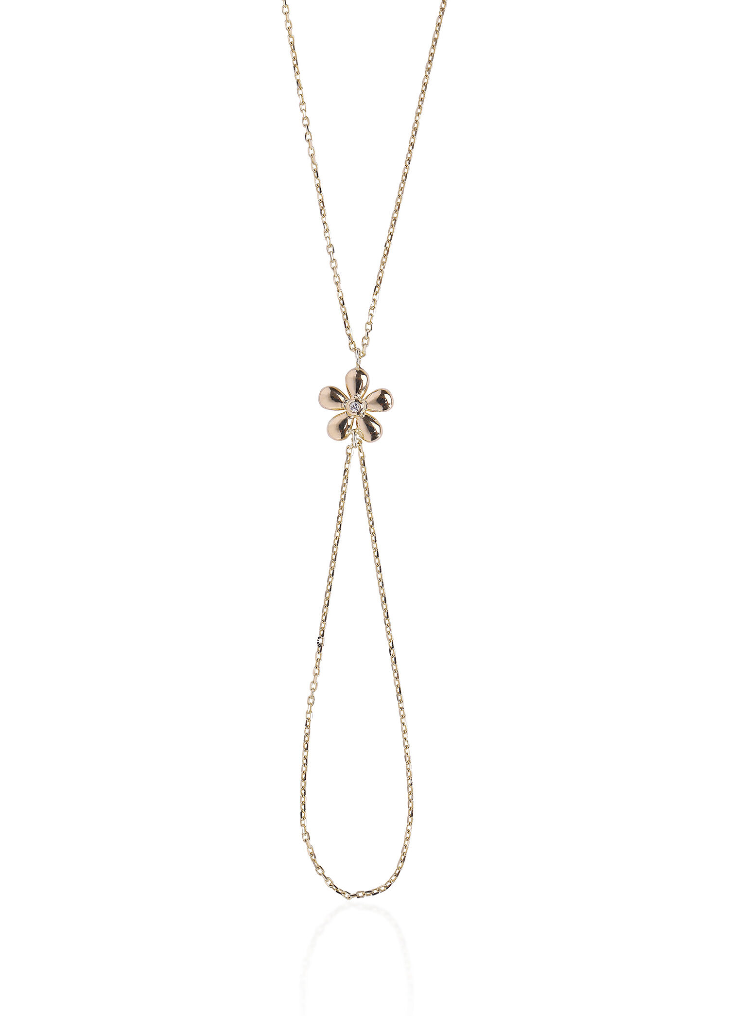 Diamond Daisy Hand Chain 14 Ayar Altın Kadın Şahmeran