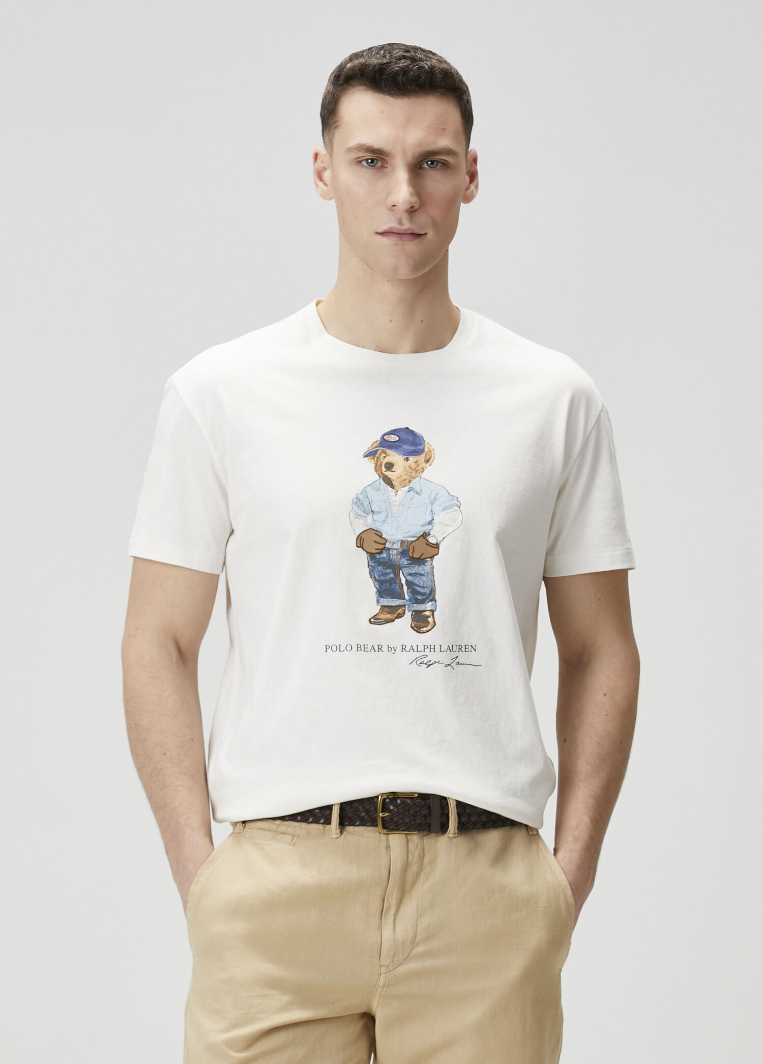 Beyaz Logo Baskılı T-shirt