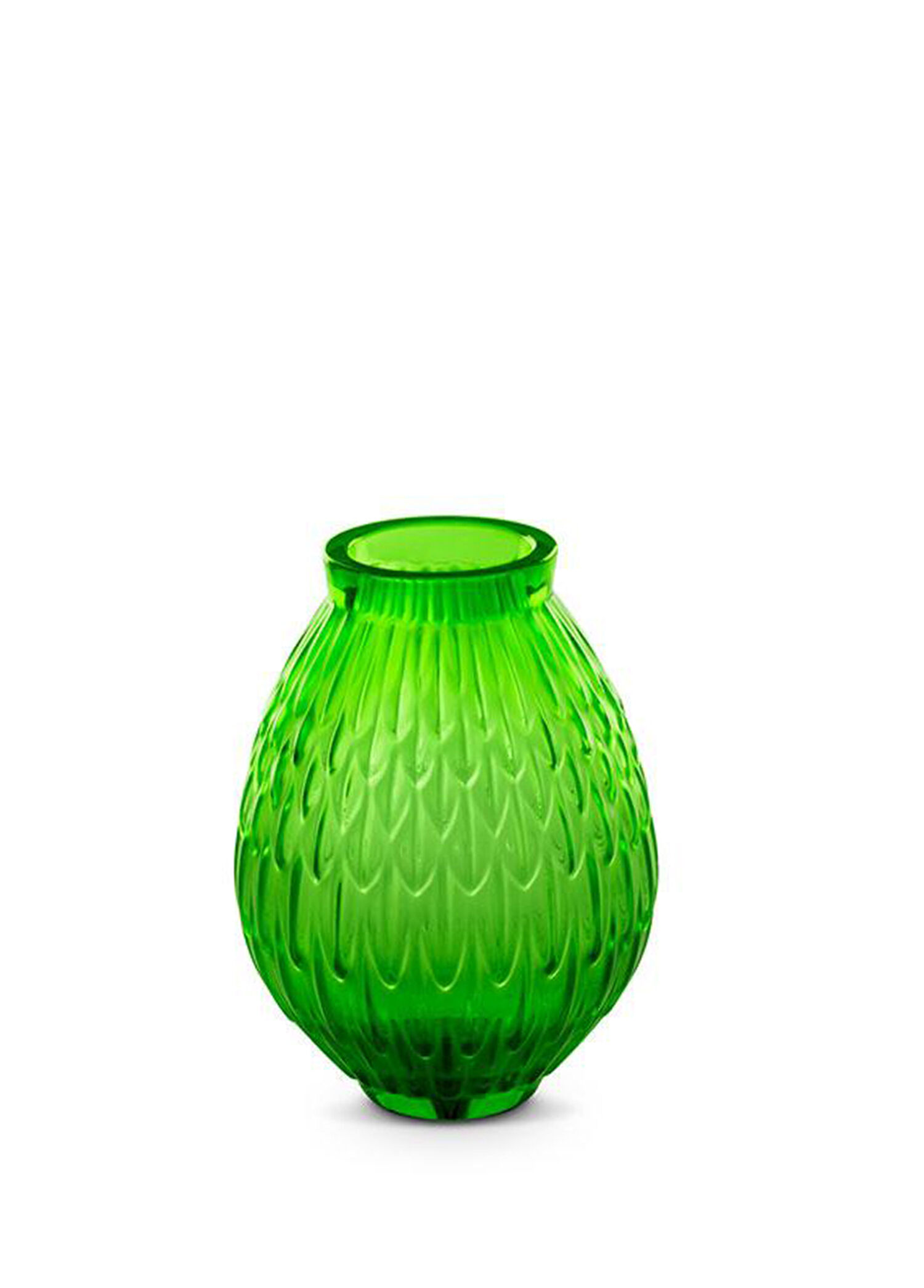 Plumes Small Yeşil Kristal Vazo