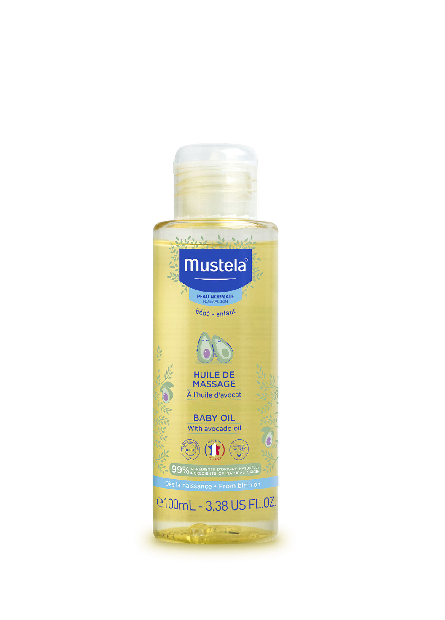 Avokado Yağı İçeren Nemlendirici Bebek Masaj Yağı 100 ml