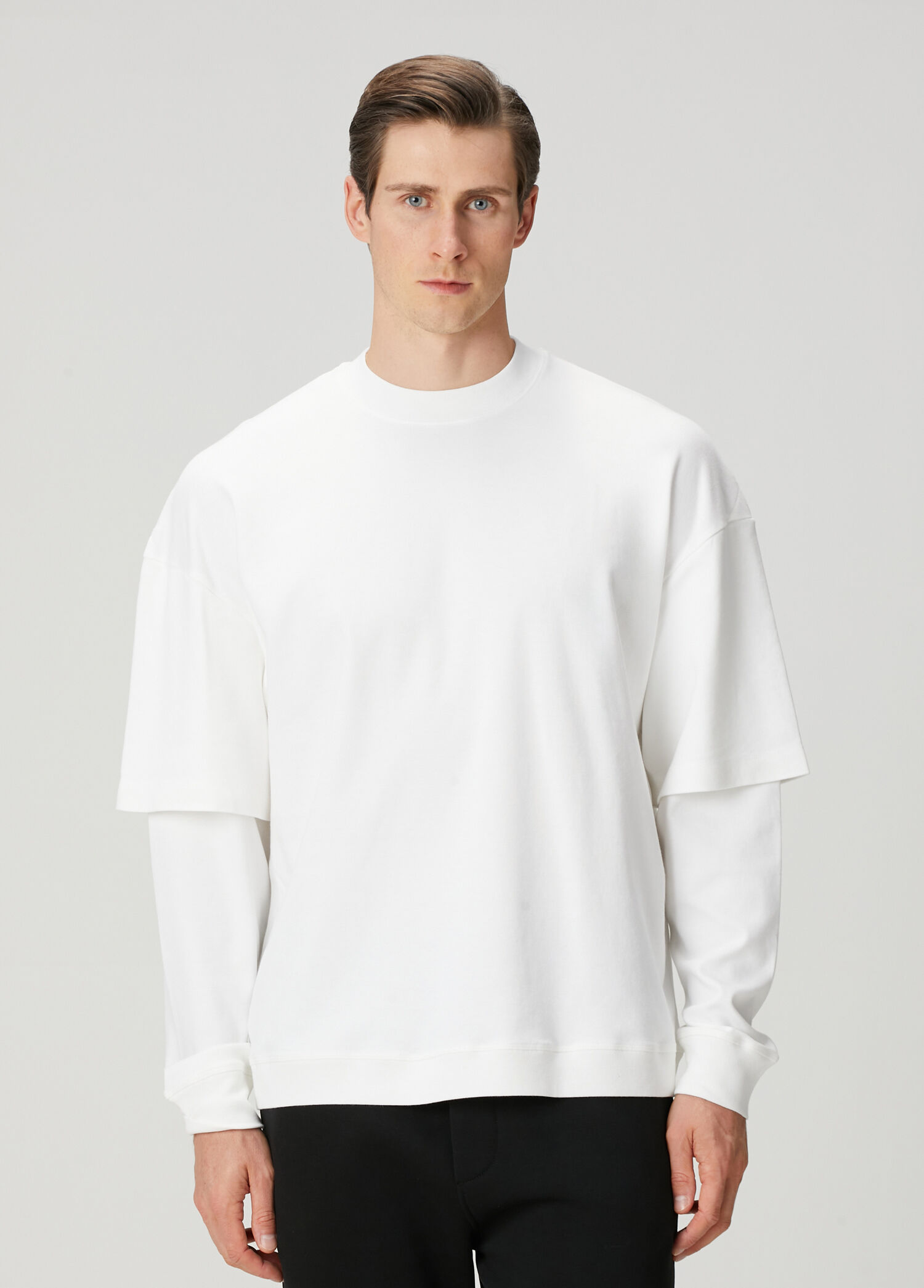 Beyaz Uzun Kollu T-shirt