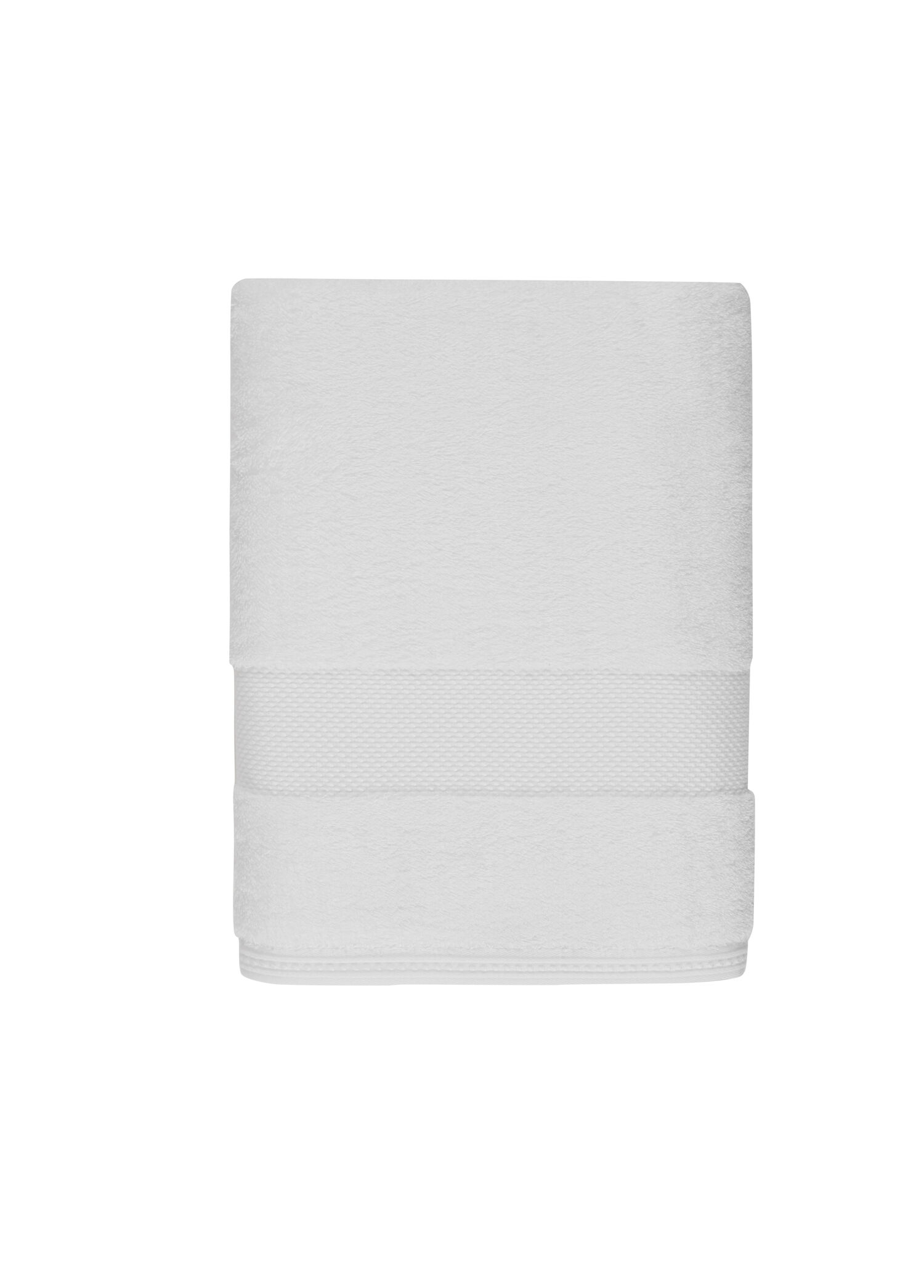 Deluxe Beyaz Pamuklu Banyo Havlusu 75x150 cm