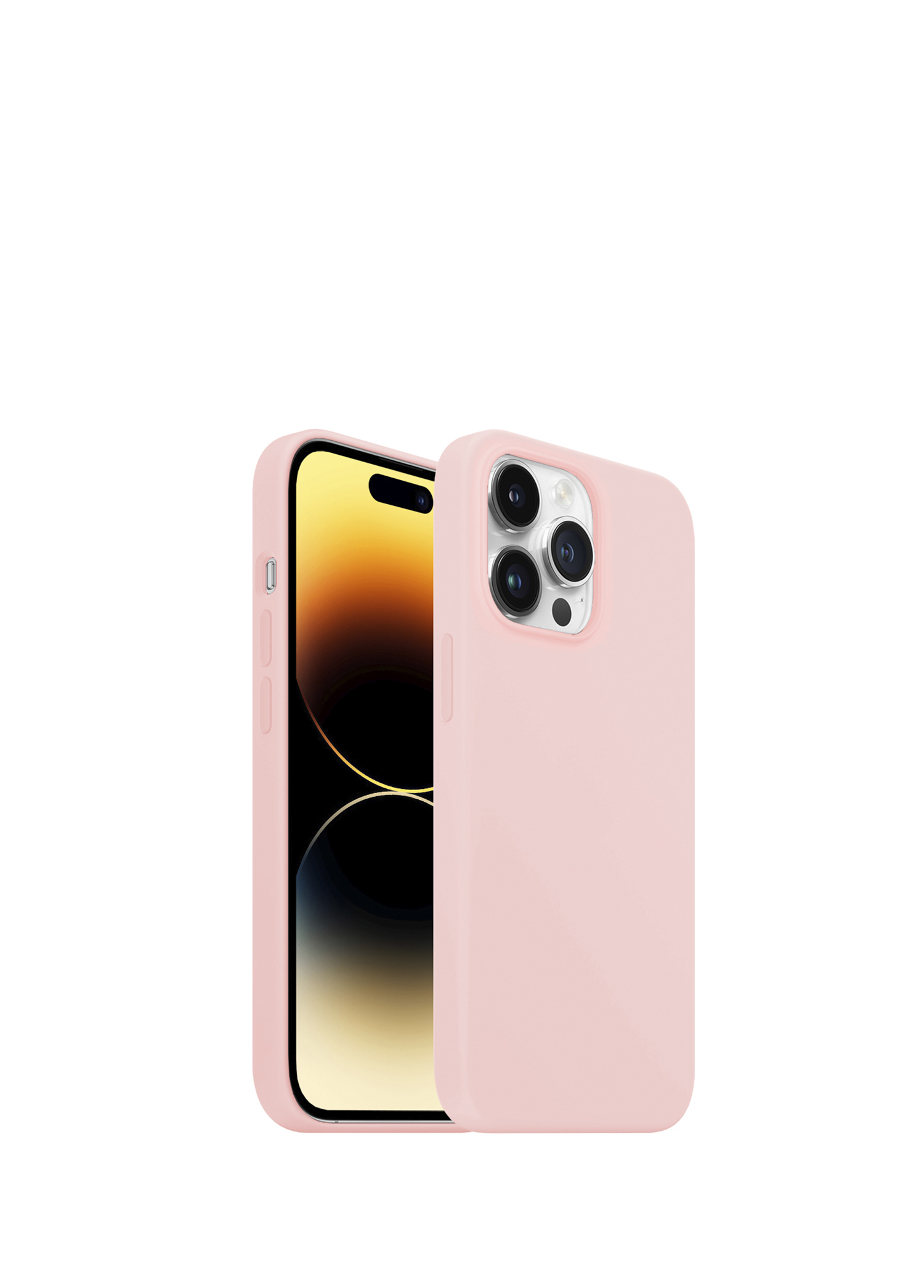 iPhone 14 Pro Rubber Fit Pembe Plastik Kılıf