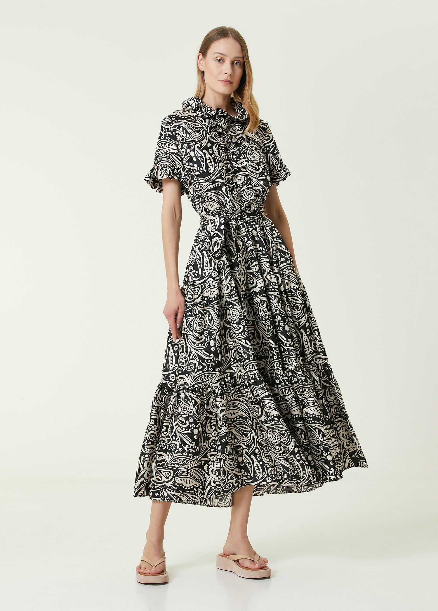 Beymen Long And Sassy Siyah Beyaz Midi İpek Elbise. 1 Beymen Long And Sassy Siyah Beyaz Midi İpek Elbise. 1