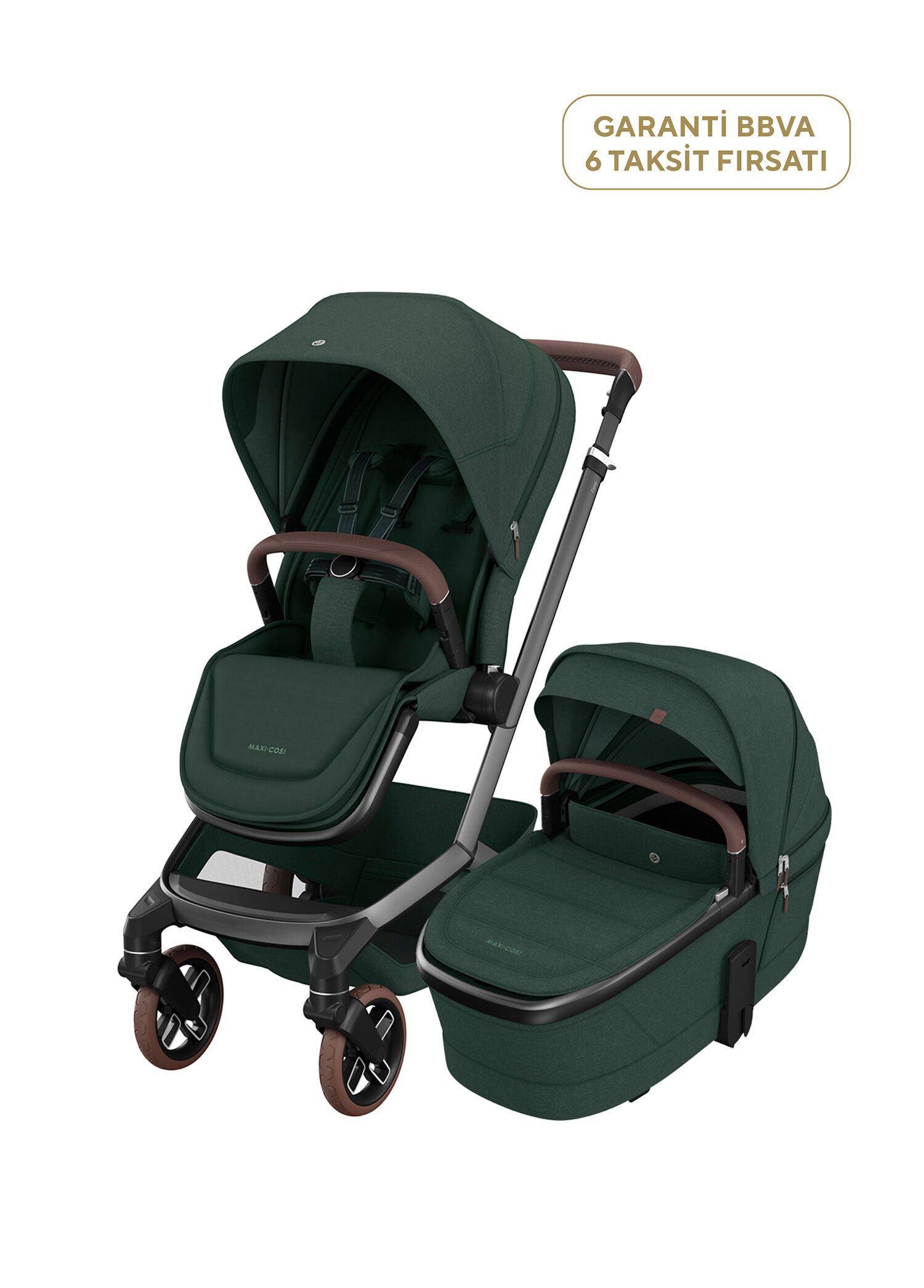 Fame Twillic Green Portbebeli Premium Seyahat Sistem Bebek Arabası