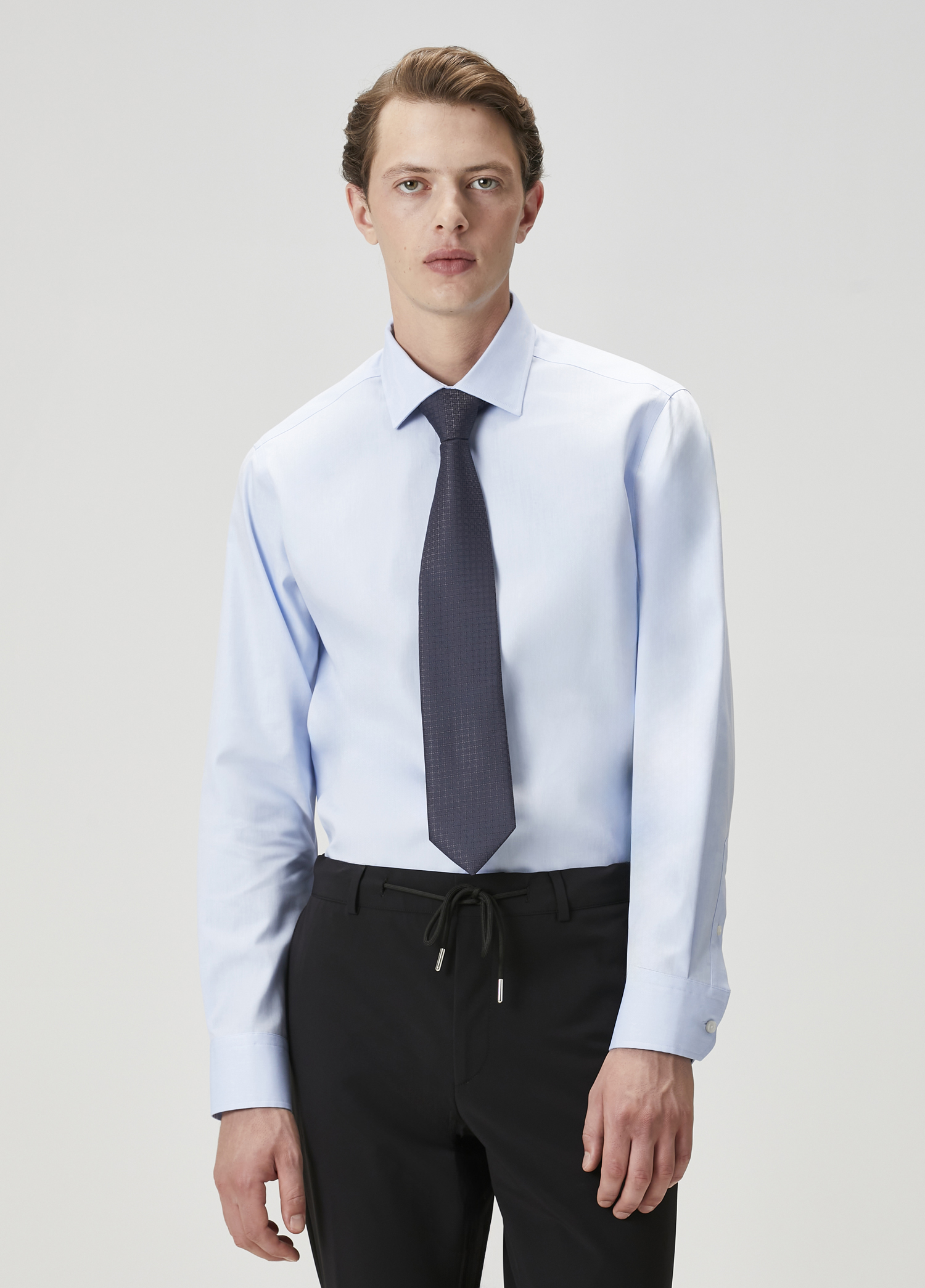 Comfort Fit Açık Mavi Non-iron Oxford Gömlek_2