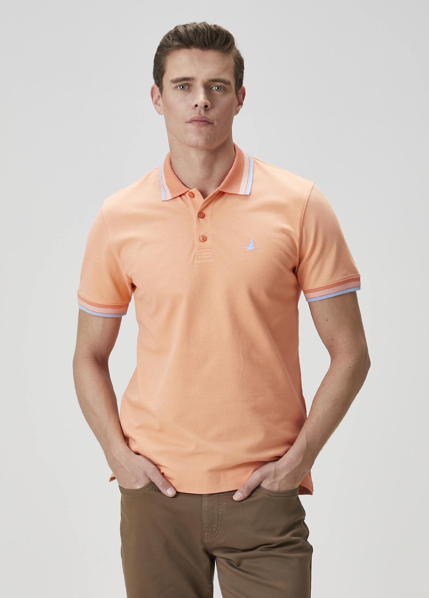 Comfort Fit Kayısı Polo T-shirt_1