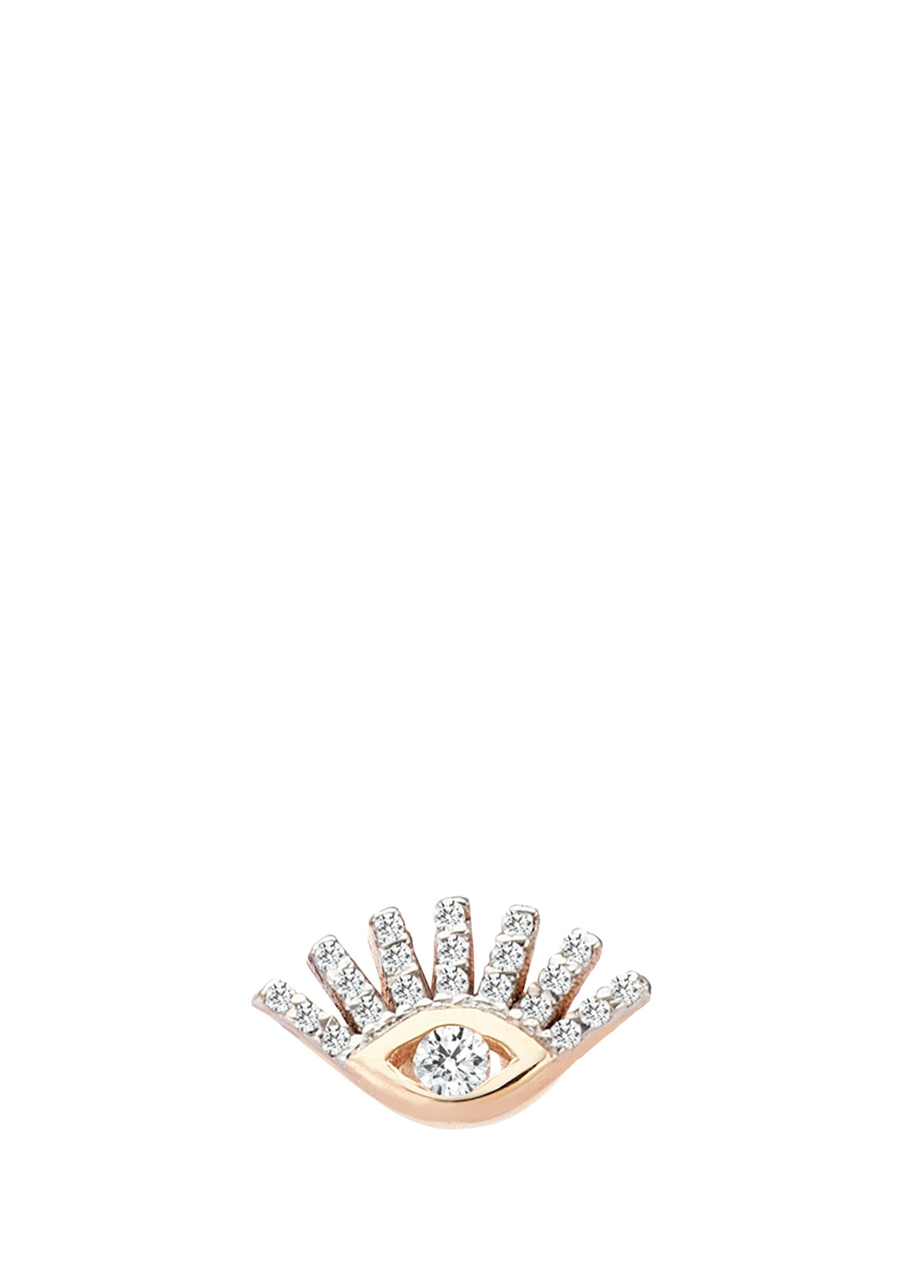 Shimmery Evil Eye Kadın Altın Sabit Küpe