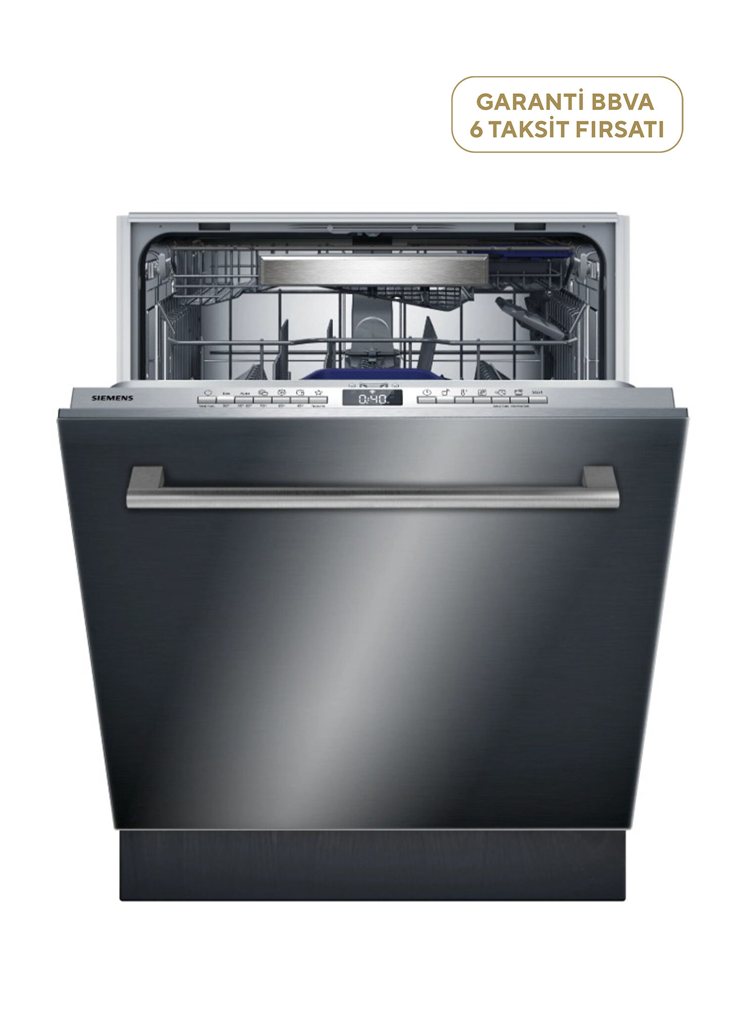 SN45EB01NT iQ500 Siyah Ankastre Bulaşık Makinesi