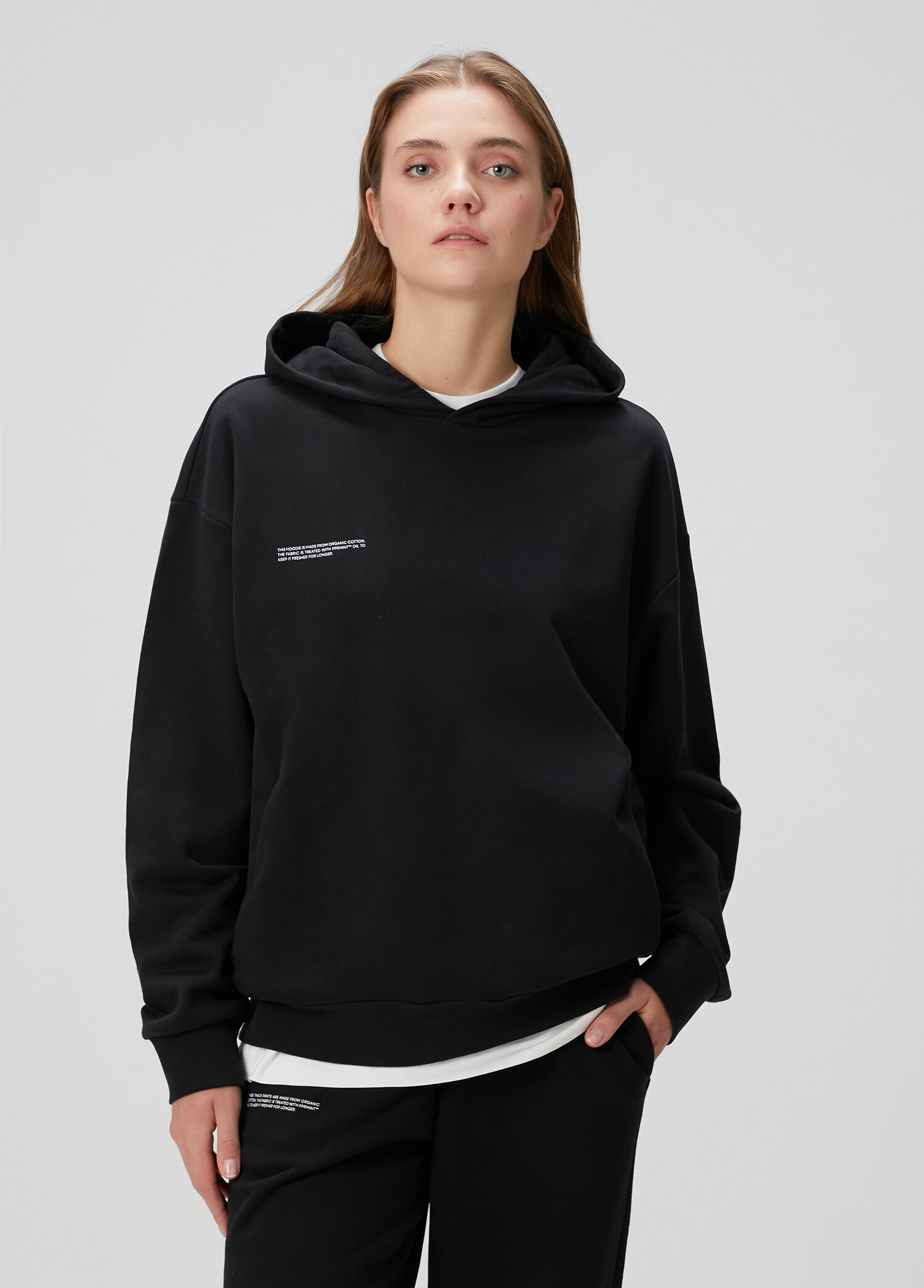 Siyah Kapüşonlu Sweatshirt