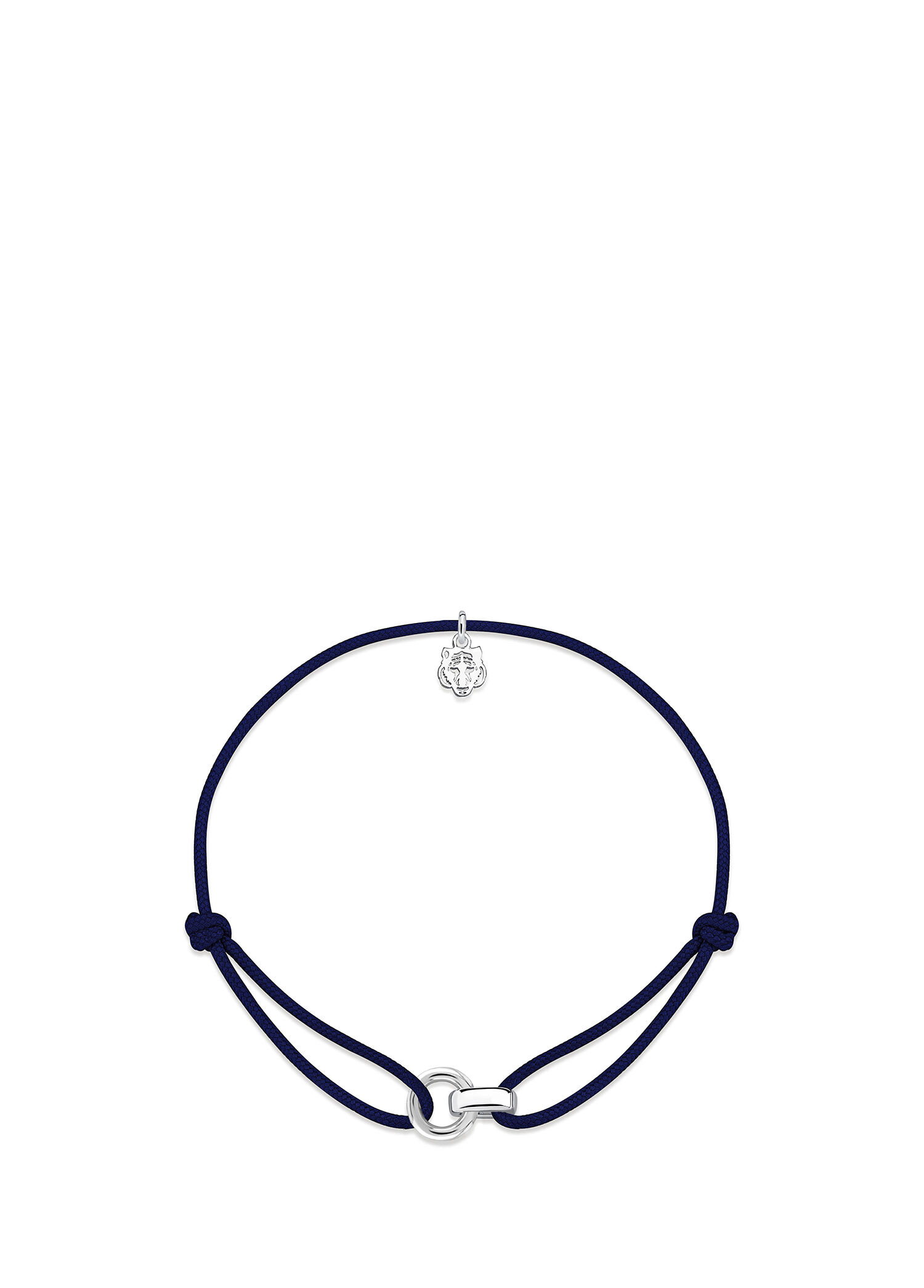 Linker Lacivert İp 925 Ayar Gümüş Unisex Bileklik