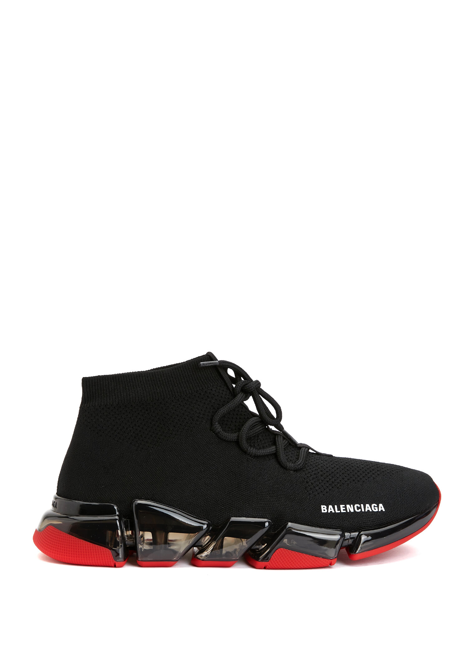 Balenciaga - Speed 2.0 Kırmızı Siyah Erkek Sneaker - Kırmızı-Siyah